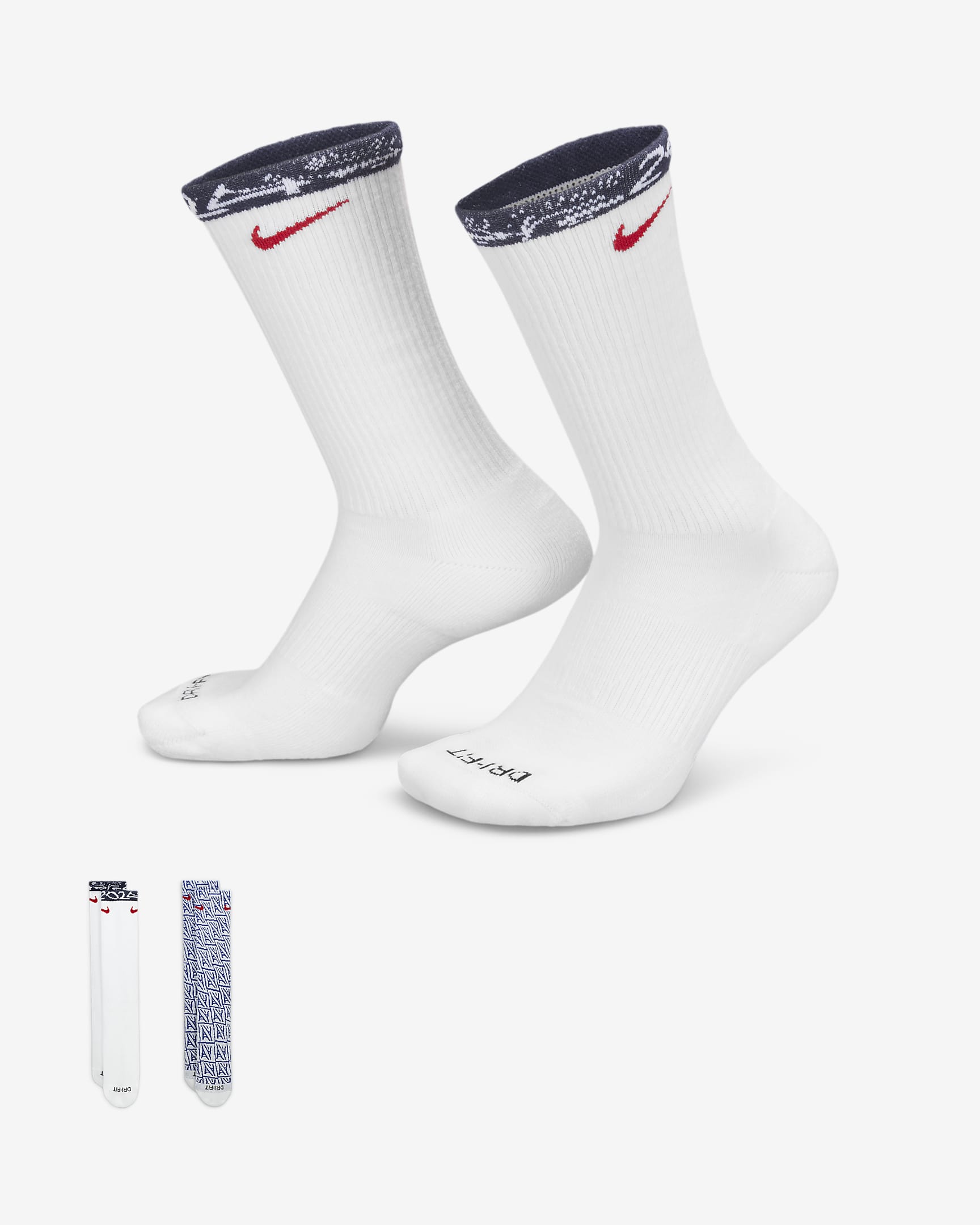 USA Everyday Nike gepolsterte Socken (2 Paar) - Multi-Color