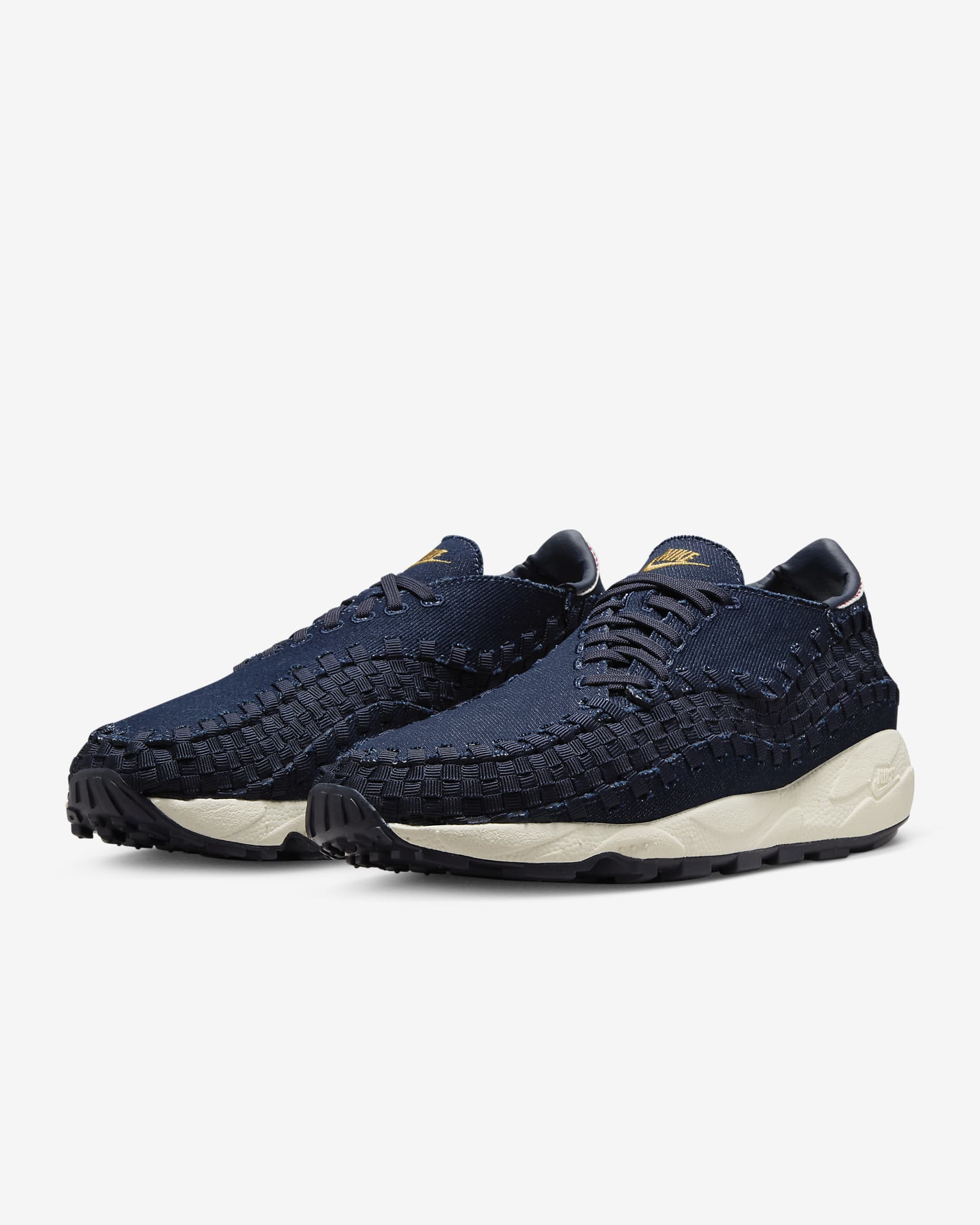 Buty damskie Nike Air Footscape Woven - Denim/Obsidian/Coconut Milk/Wheat Gold