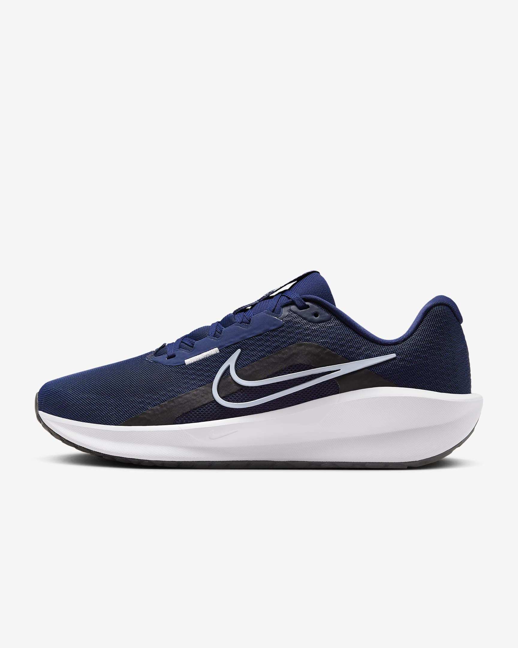 Tenis de correr en pavimento para hombre Nike Downshifter 13 - Azul marino medianoche/Negro/Blanco/Platino puro