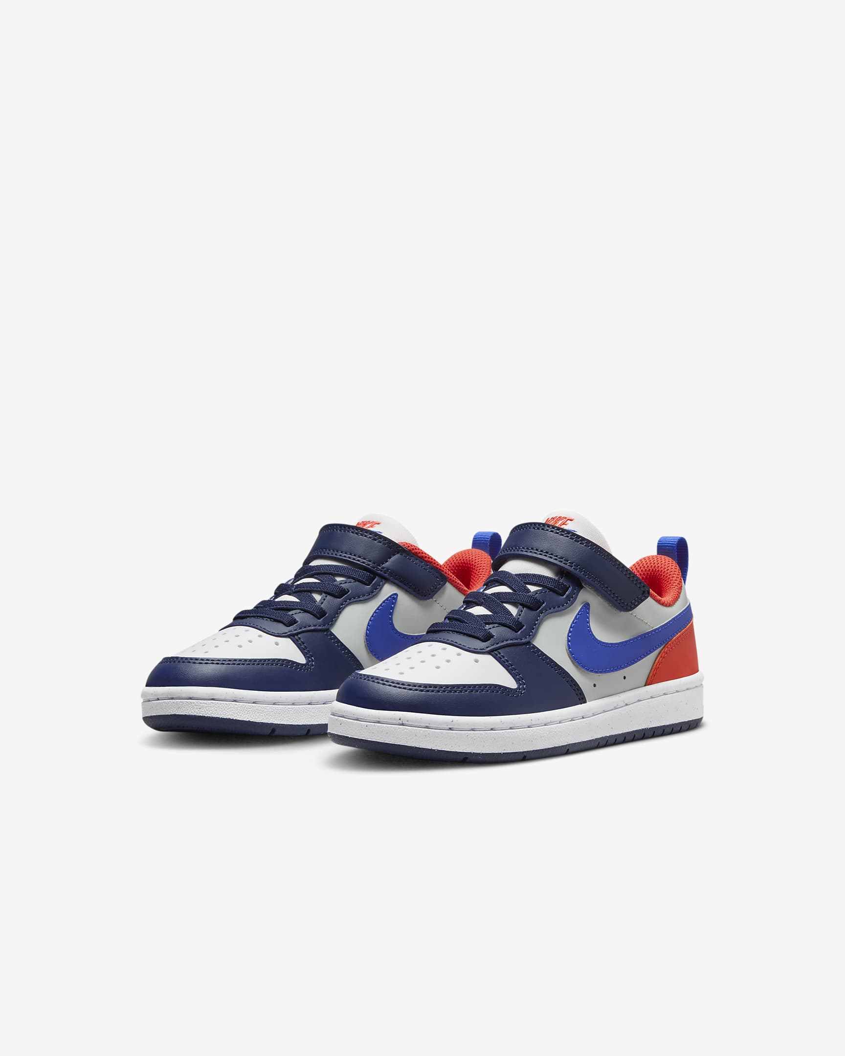 Nike Court Borough Low Recraft Little Kids' Shoes - Midnight Navy/Team Orange/Light Silver/Hyper Royal