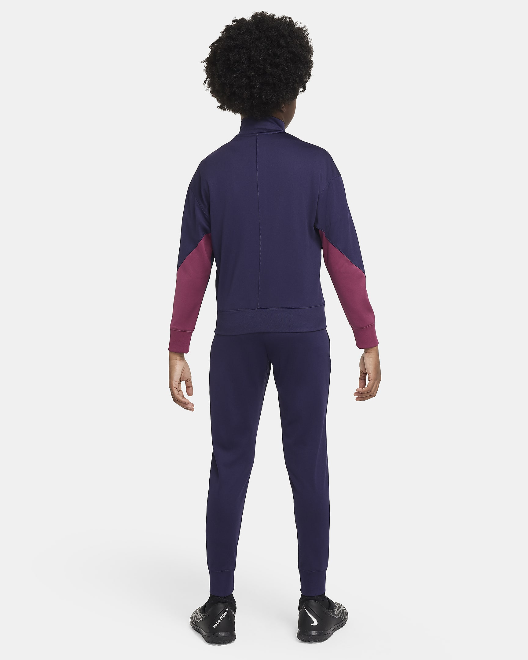 Survêtement de foot en maille Nike Dri-FIT Angleterre Strike pour ado - Purple Ink/Rosewood/Blanc