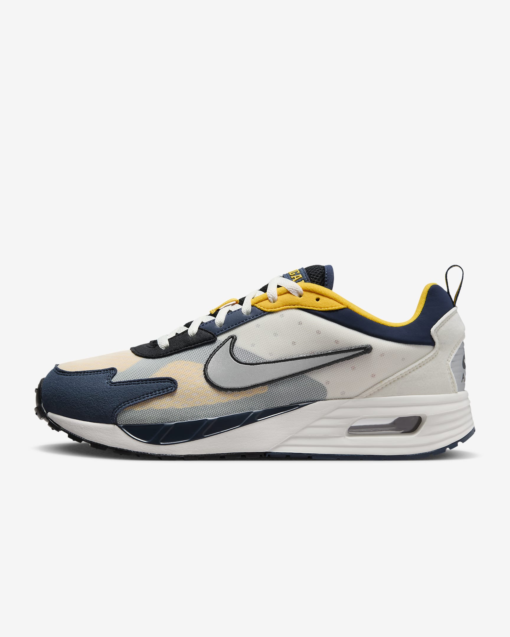 Michigan Nike Air Max Solo Men's Shoes - Black/Phantom/College Navy/Metallic Silver