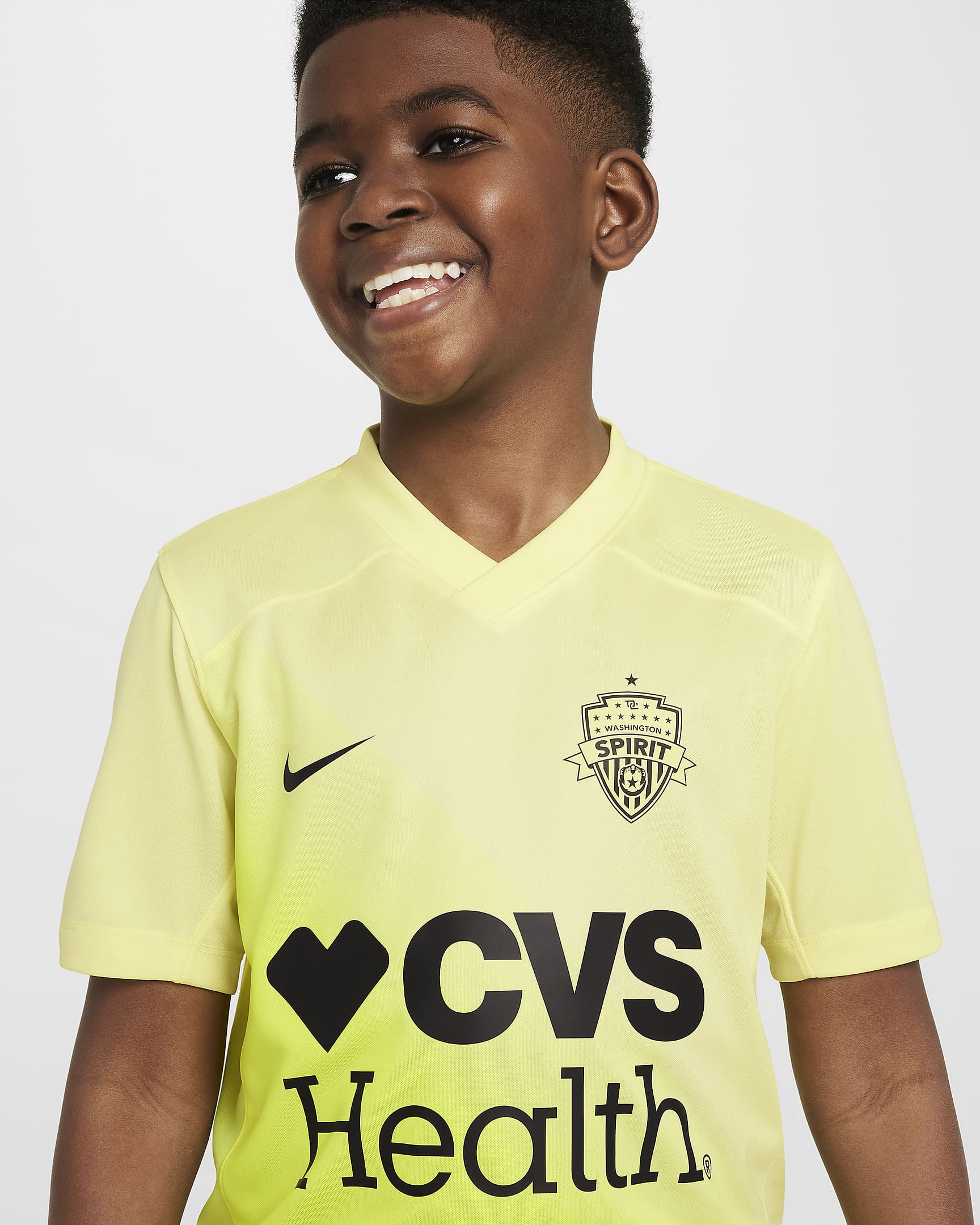 Washington Spirit 2024 Stadium Secondary Big Kids' Nike Dri-FIT NWSL Replica Jersey - Light Zitron