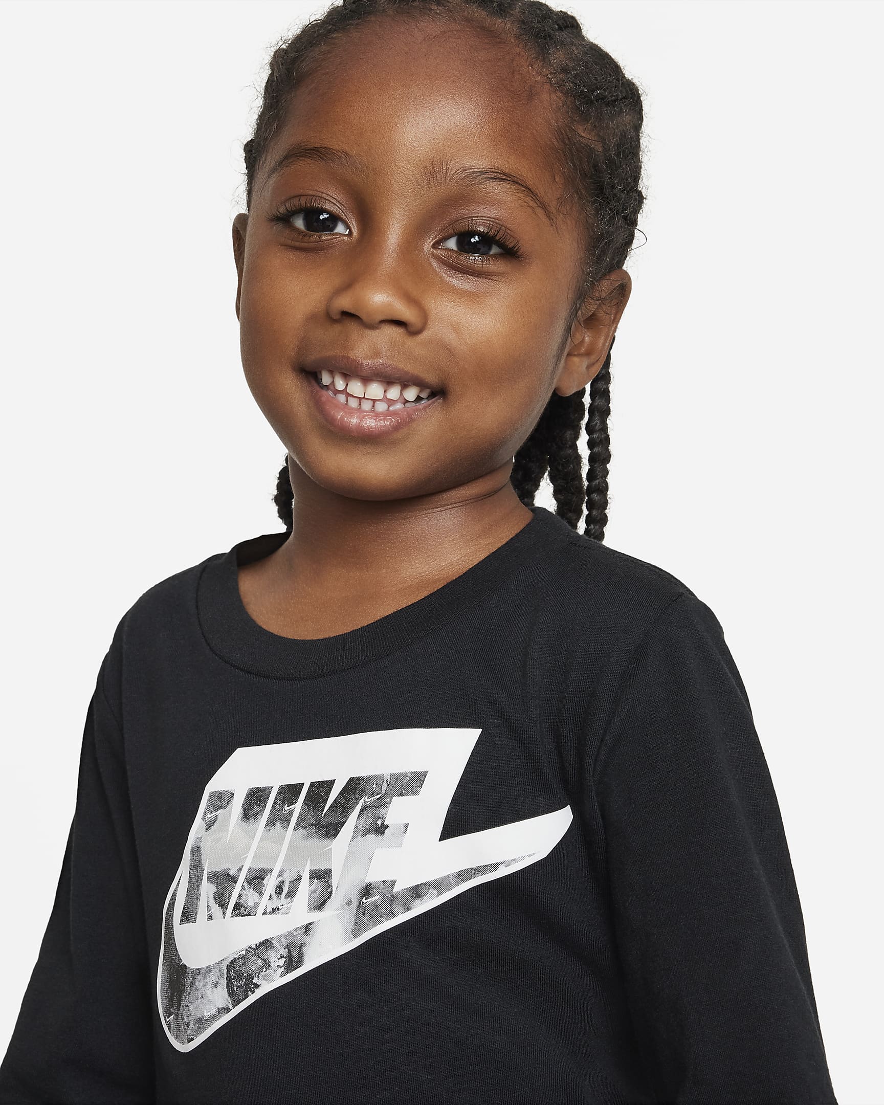 Nike Futura Printed Long Sleeve Tee Toddler T-Shirt. Nike.com