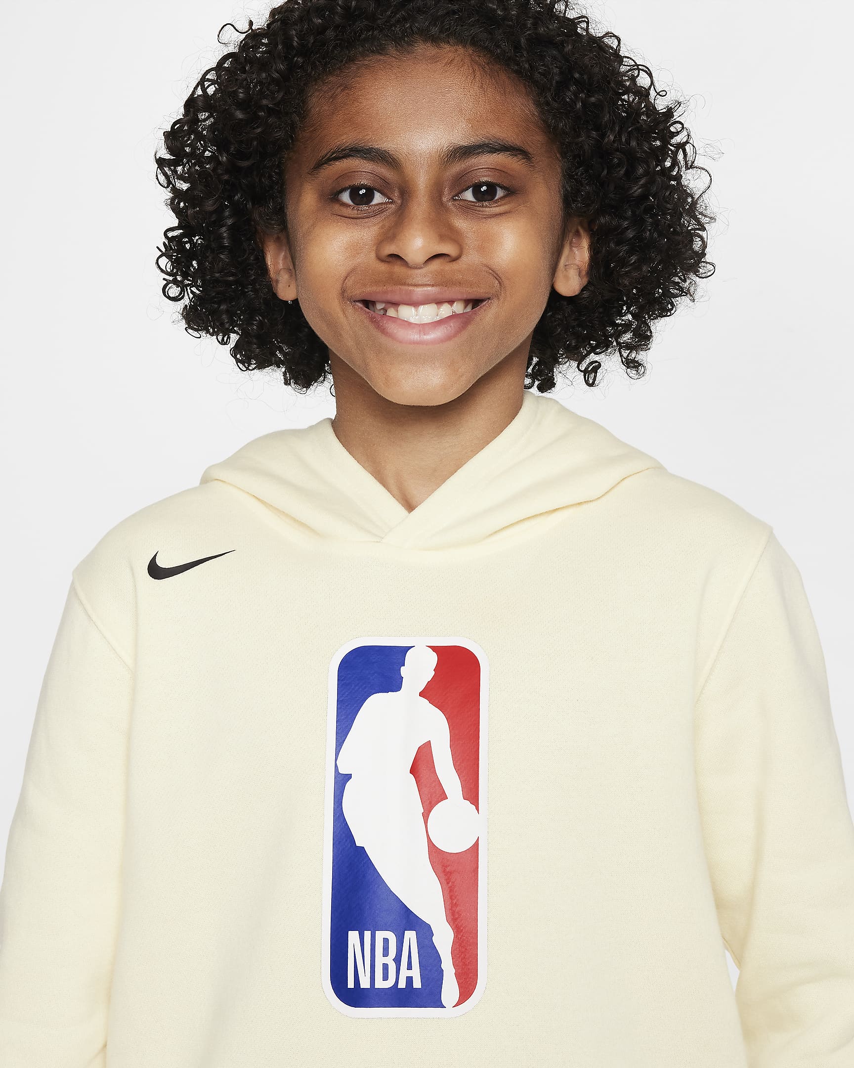 Bluza z kapturem dla dużych dzieci Nike NBA Team 31 Club Fleece - Alabaster