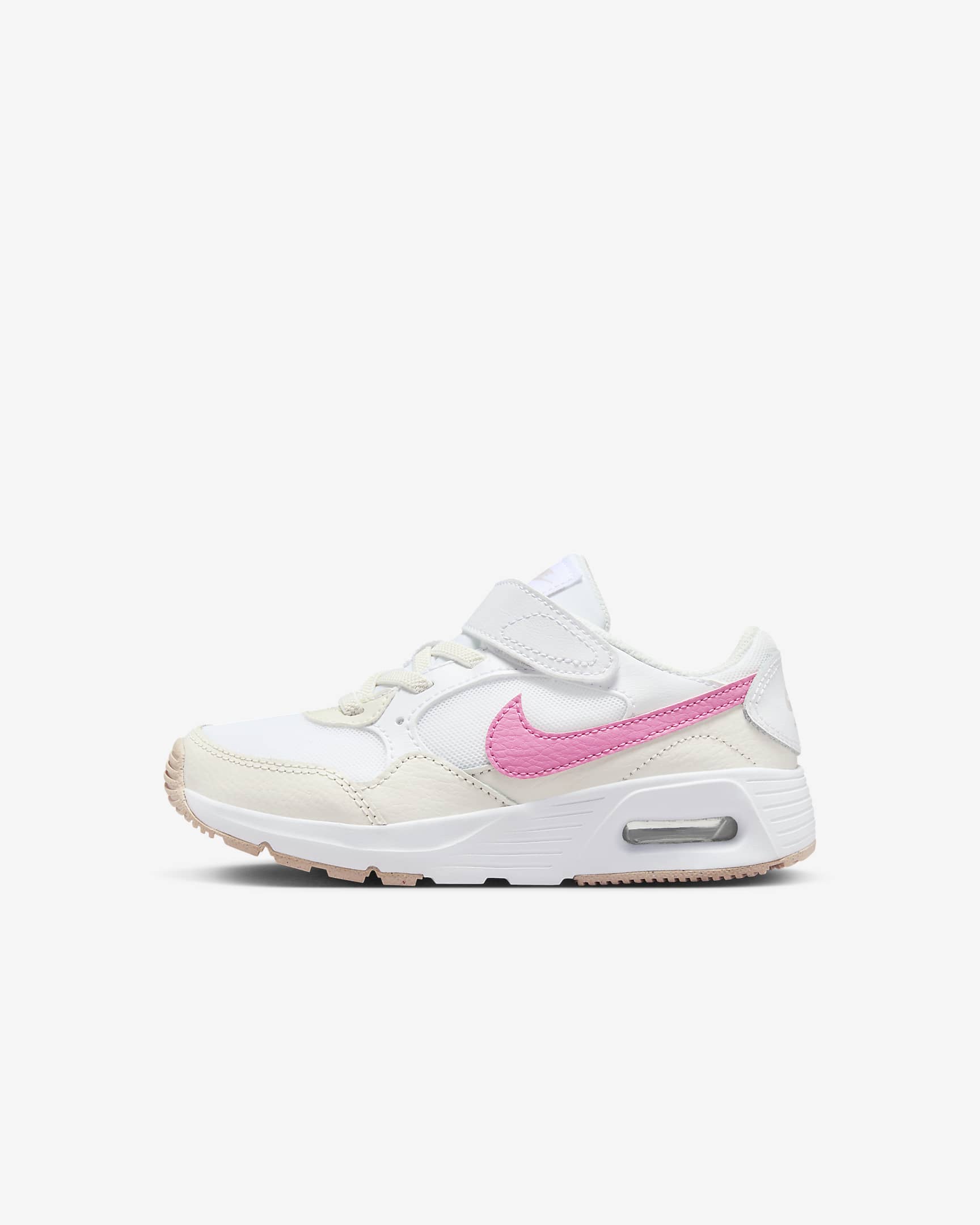 Tenis para niños de preescolar Nike Air Max SC - Blanco/Fantasma/Violeta platino/Rosa alegre