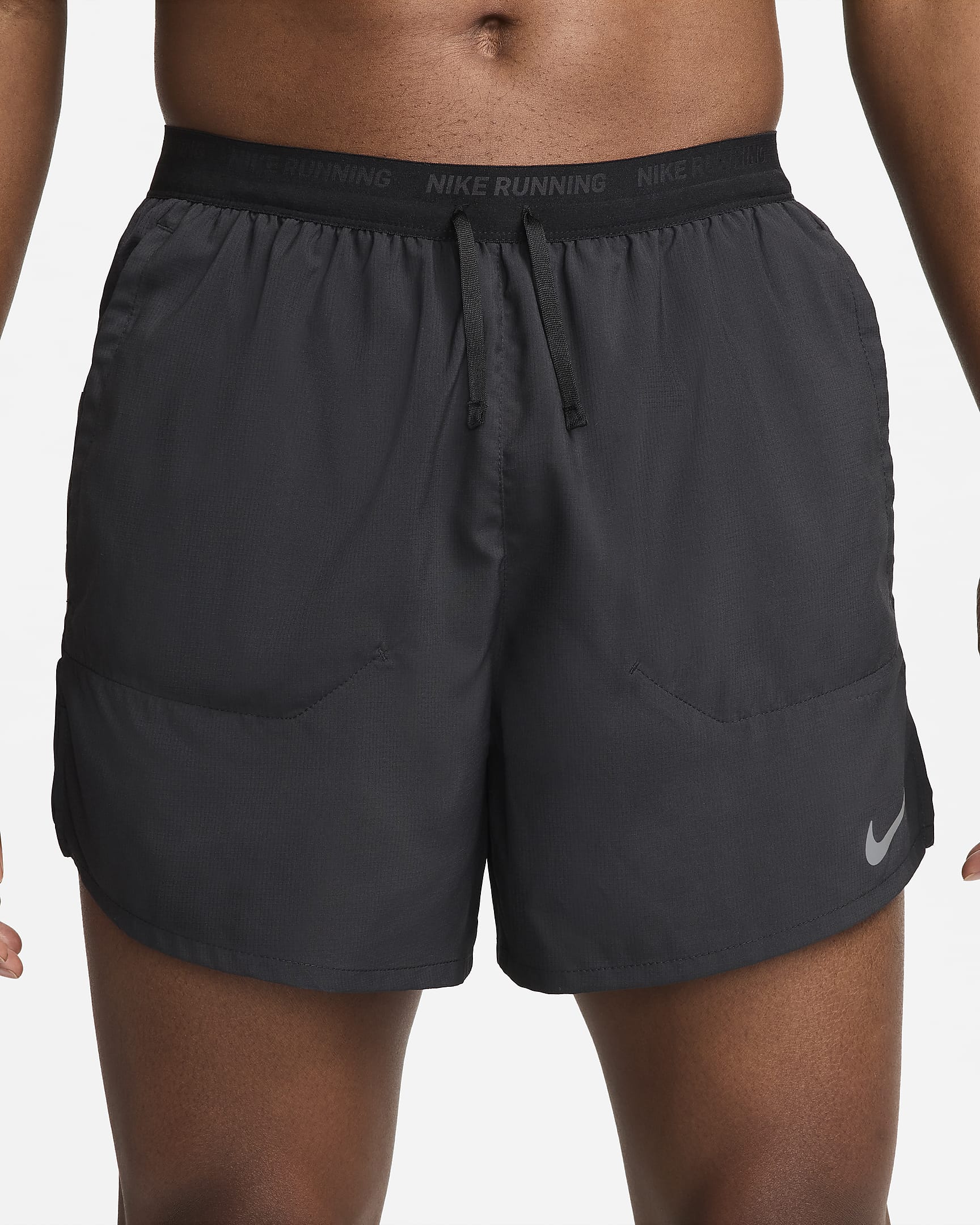 Nike Stride Dri-FIT-Laufshorts mit Futter für Herren (ca. 12,5 cm) - Schwarz/Schwarz