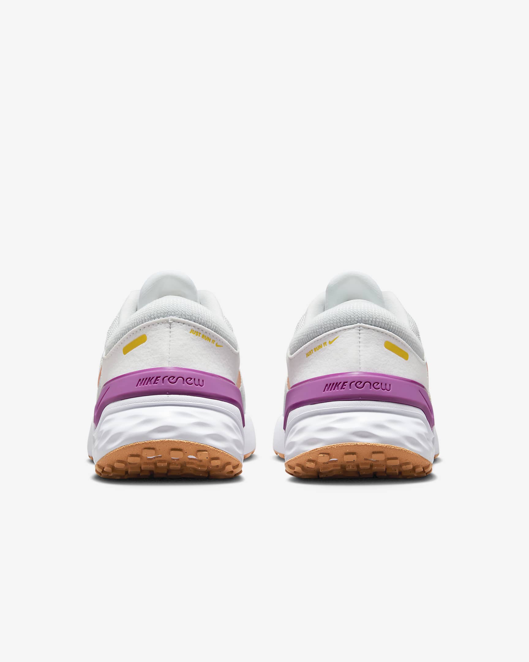 Nike Renew Run 4 Women's Road Running Shoes - White/Photon Dust/Fuchsia Dream/Amber Brown