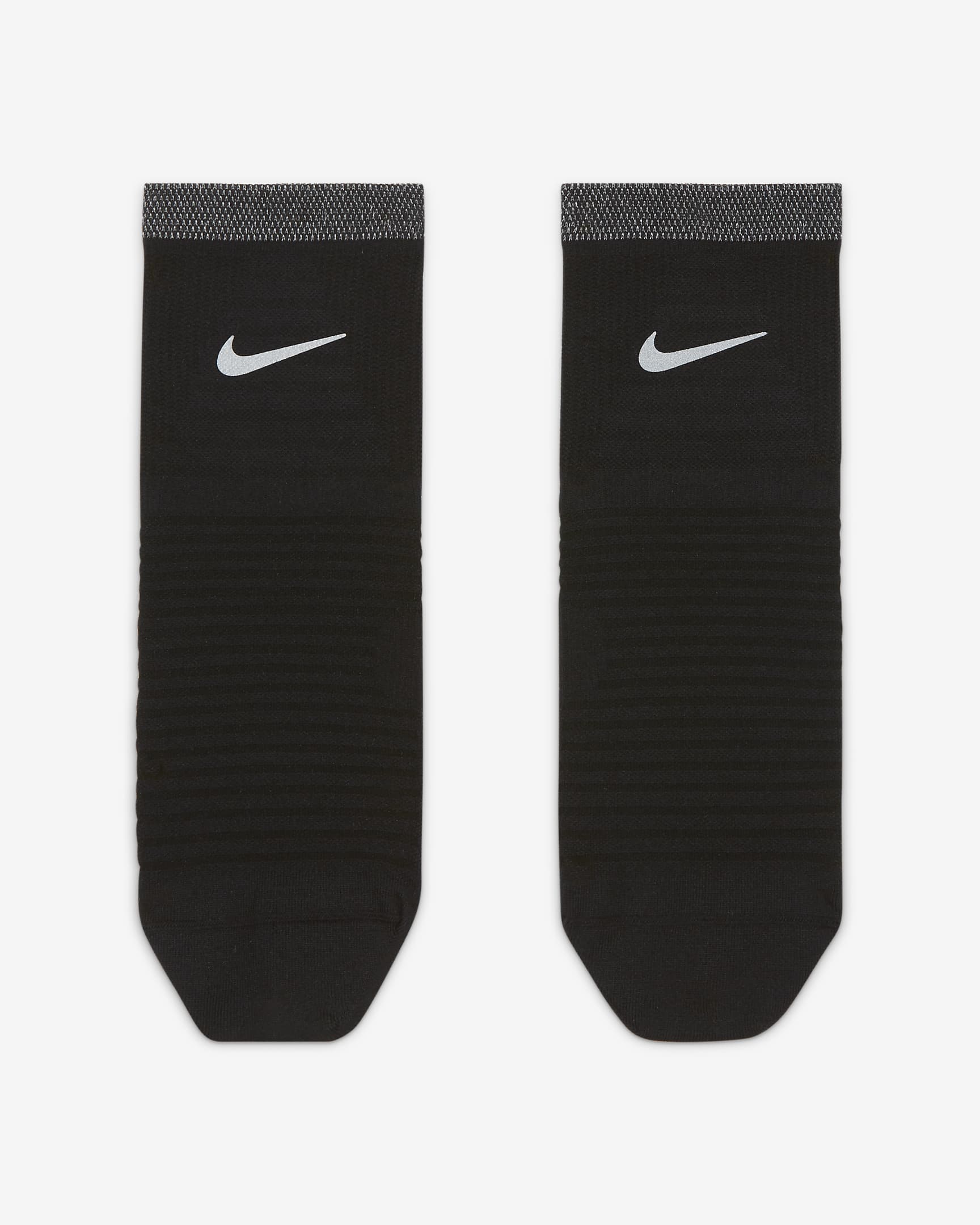 Nike Spark Lightweight Knöchelsocken zum Laufen - Schwarz/Reflect Silver