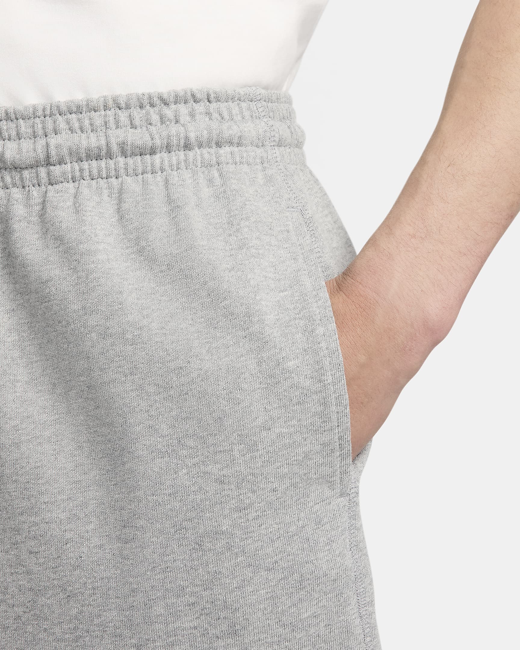 Nike Club Men's Knit Shorts - Dark Grey Heather/White