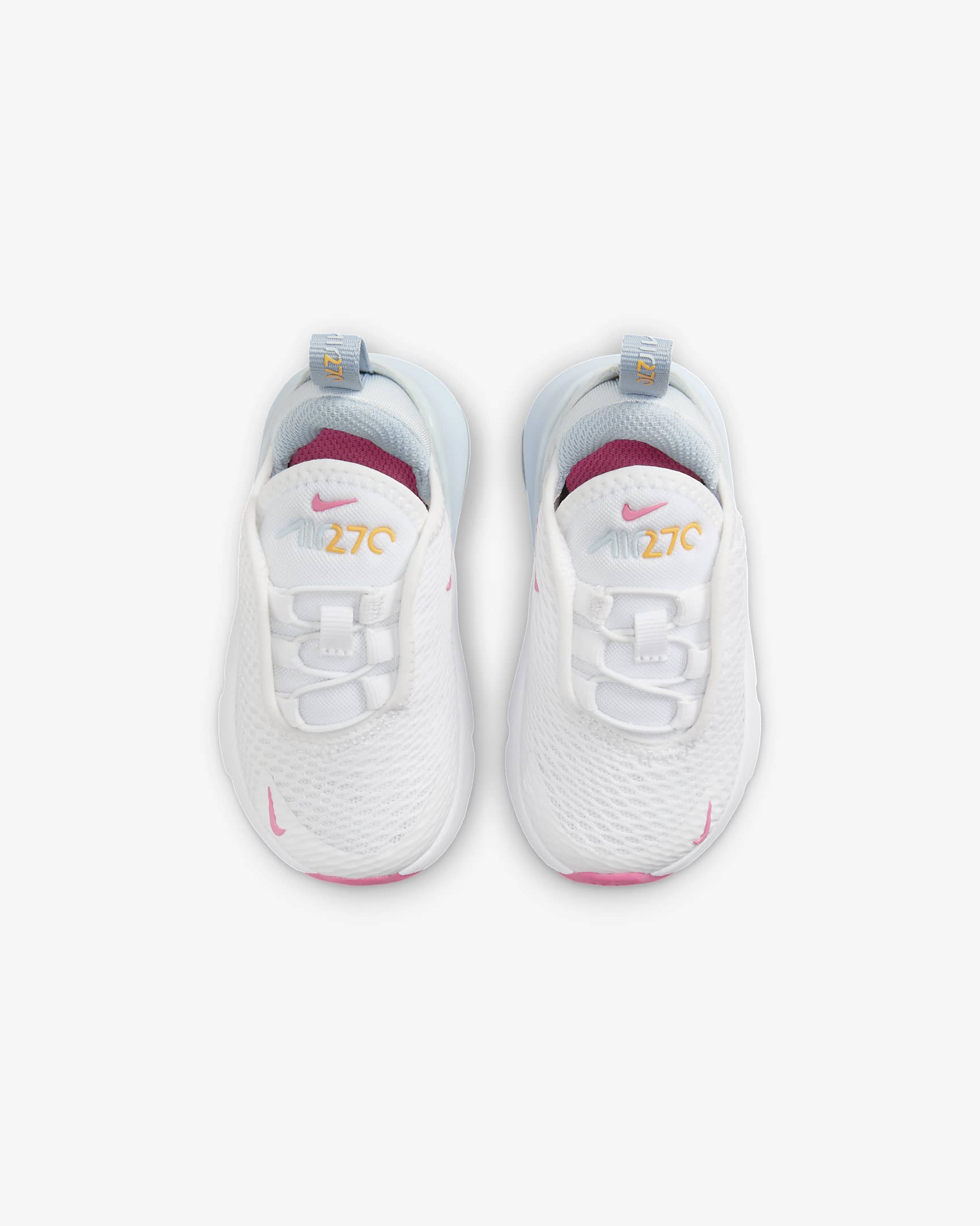 Nike Air Max 270 Baby and Toddler Shoe - White/Blue Tint/Light Armoury Blue/Pinksicle