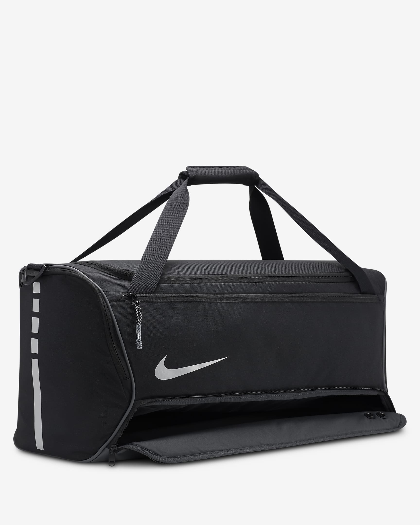 Nike Hoops Elite Duffel Bag (57L) - Black/Iron Grey/Metallic Silver