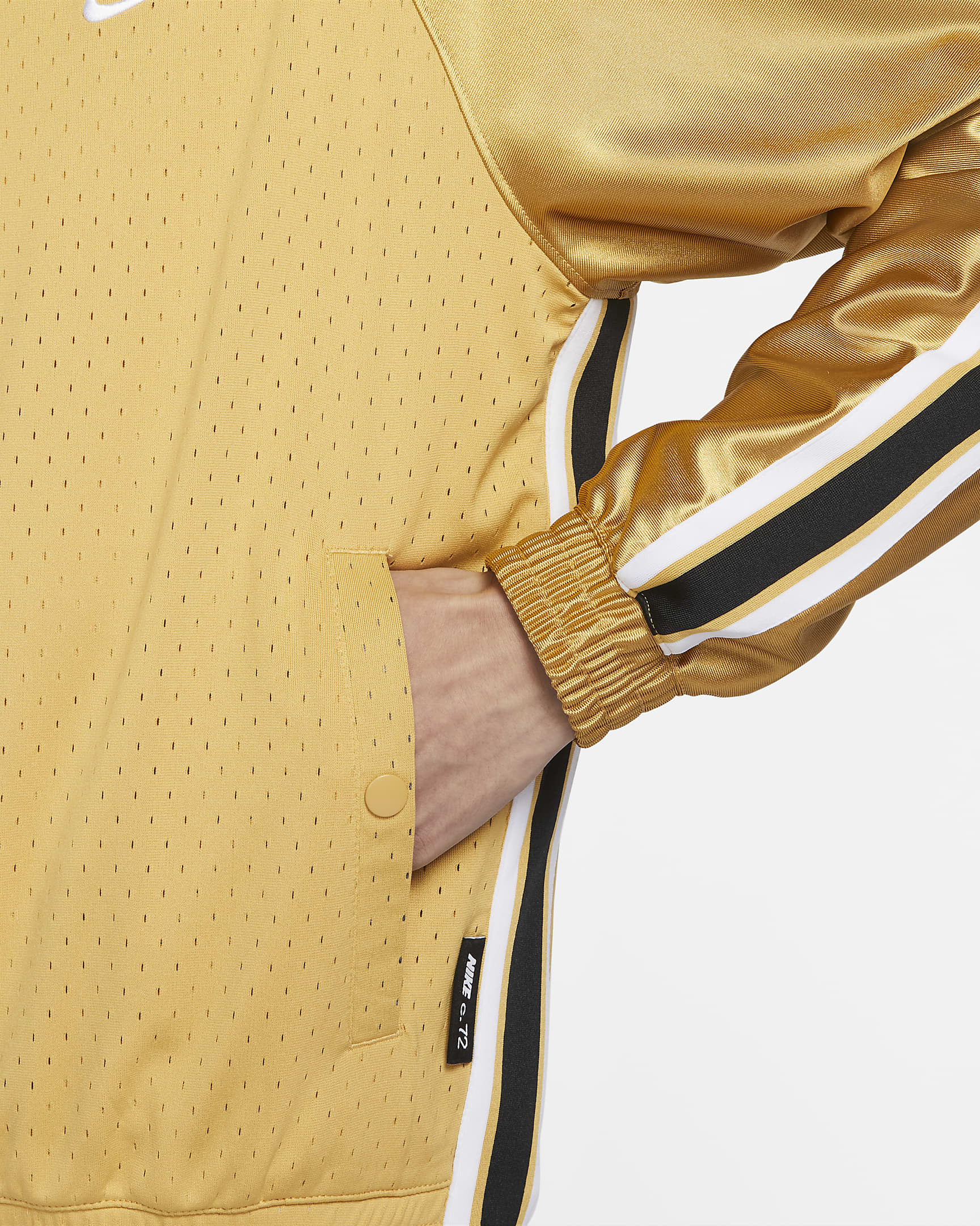 Nike Men's Premium Basketball Jacket - Wheat Gold/Wheat Gold/White