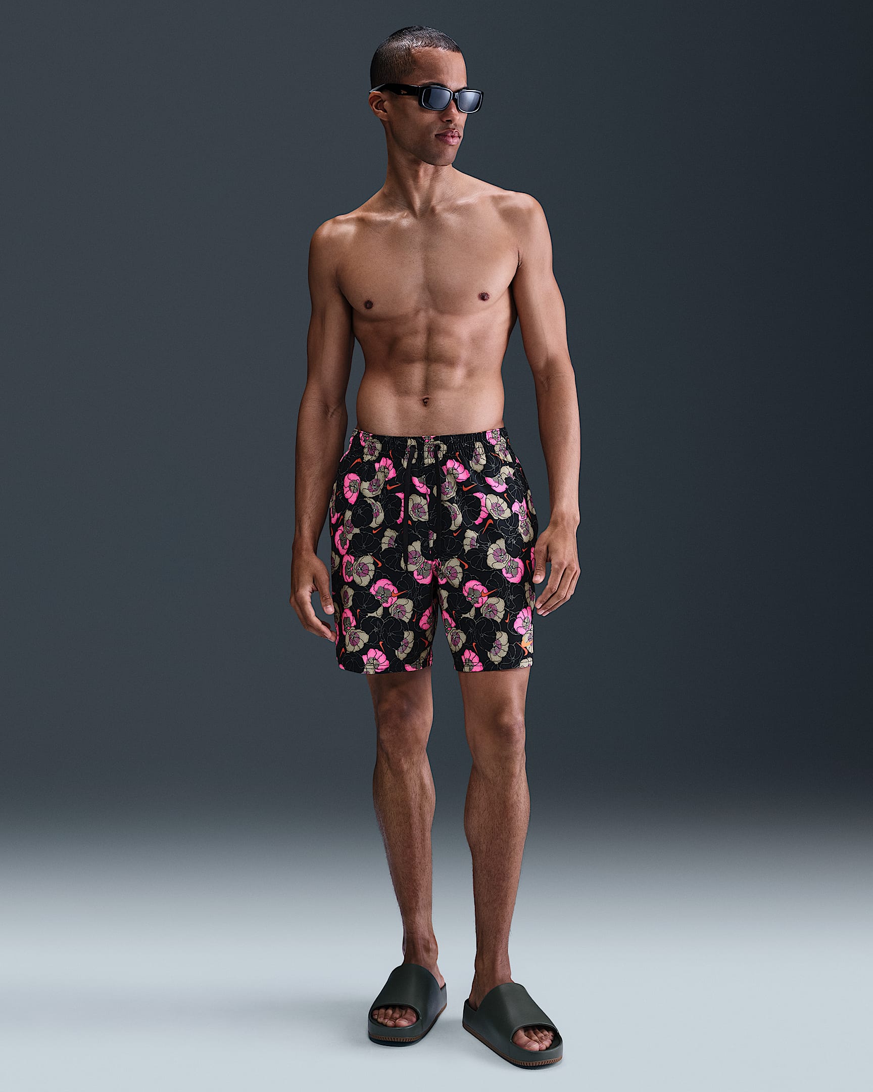 Nike Swim Breaker Men's 7" Brief-Lined Volley Short - Black