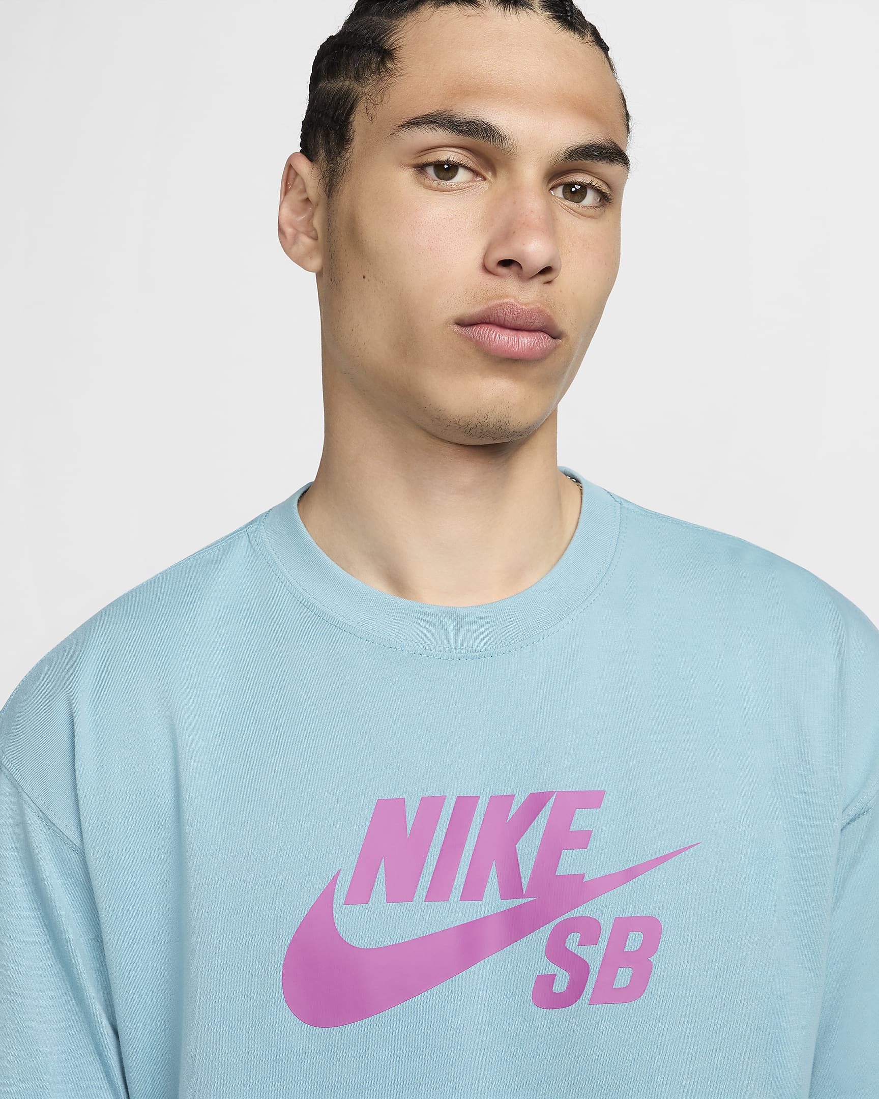 Nike SB Men's Logo Skate T-Shirt - Denim Turquoise