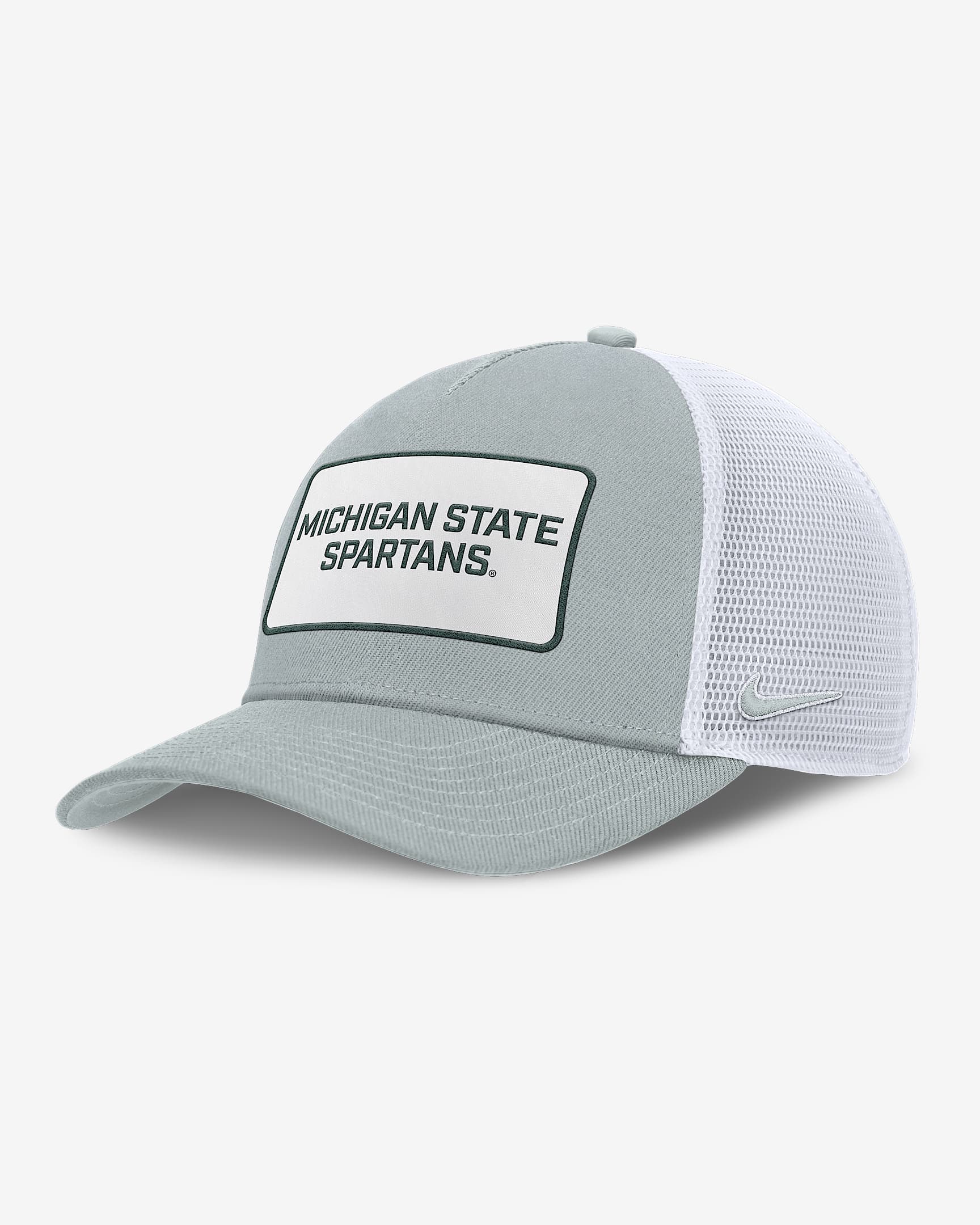 Michigan State On-Field Rise Men's Nike Nike College Trucker Adjustable Hat - Grey