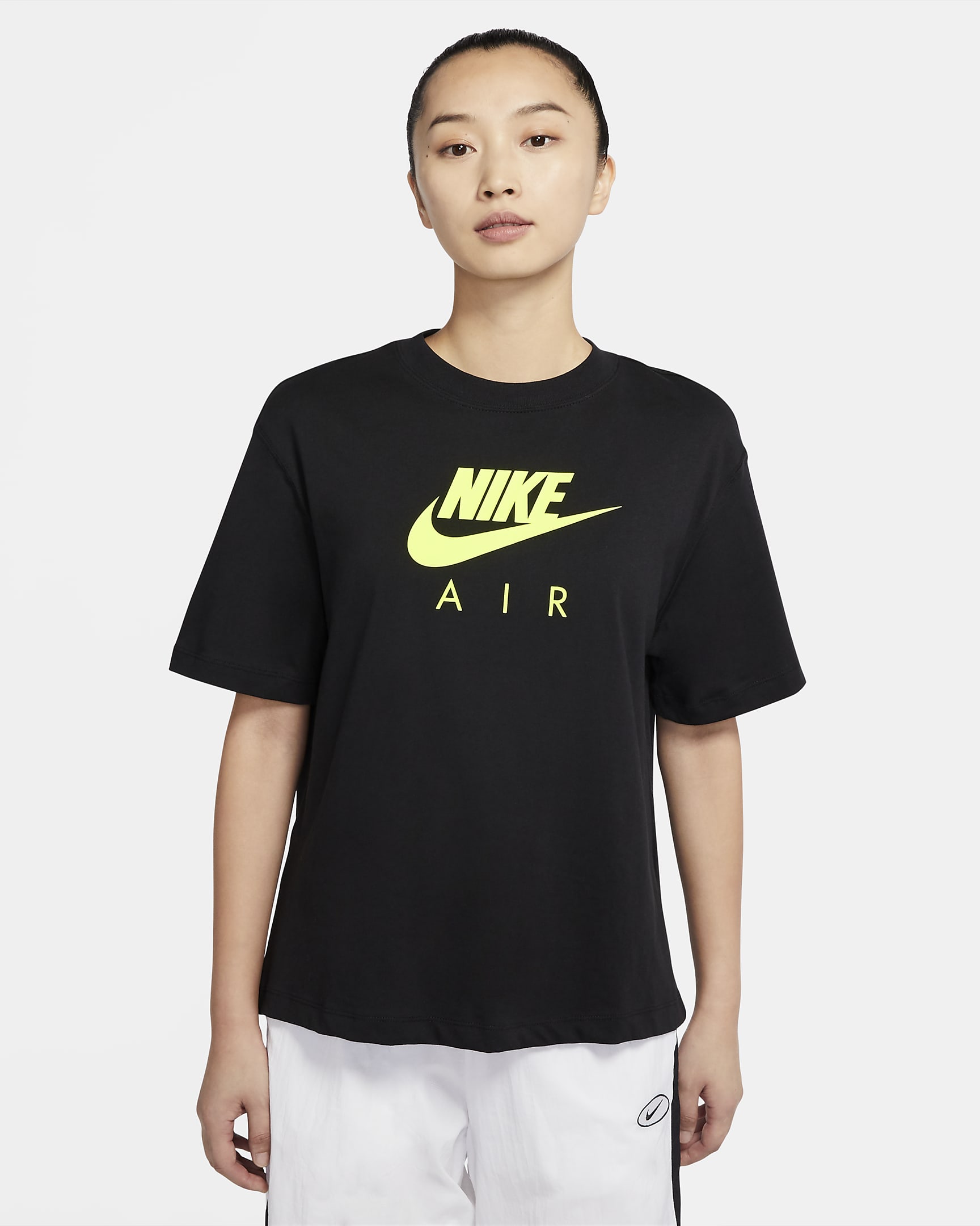Nike Air Women's Short-Sleeve Top - Black/Volt