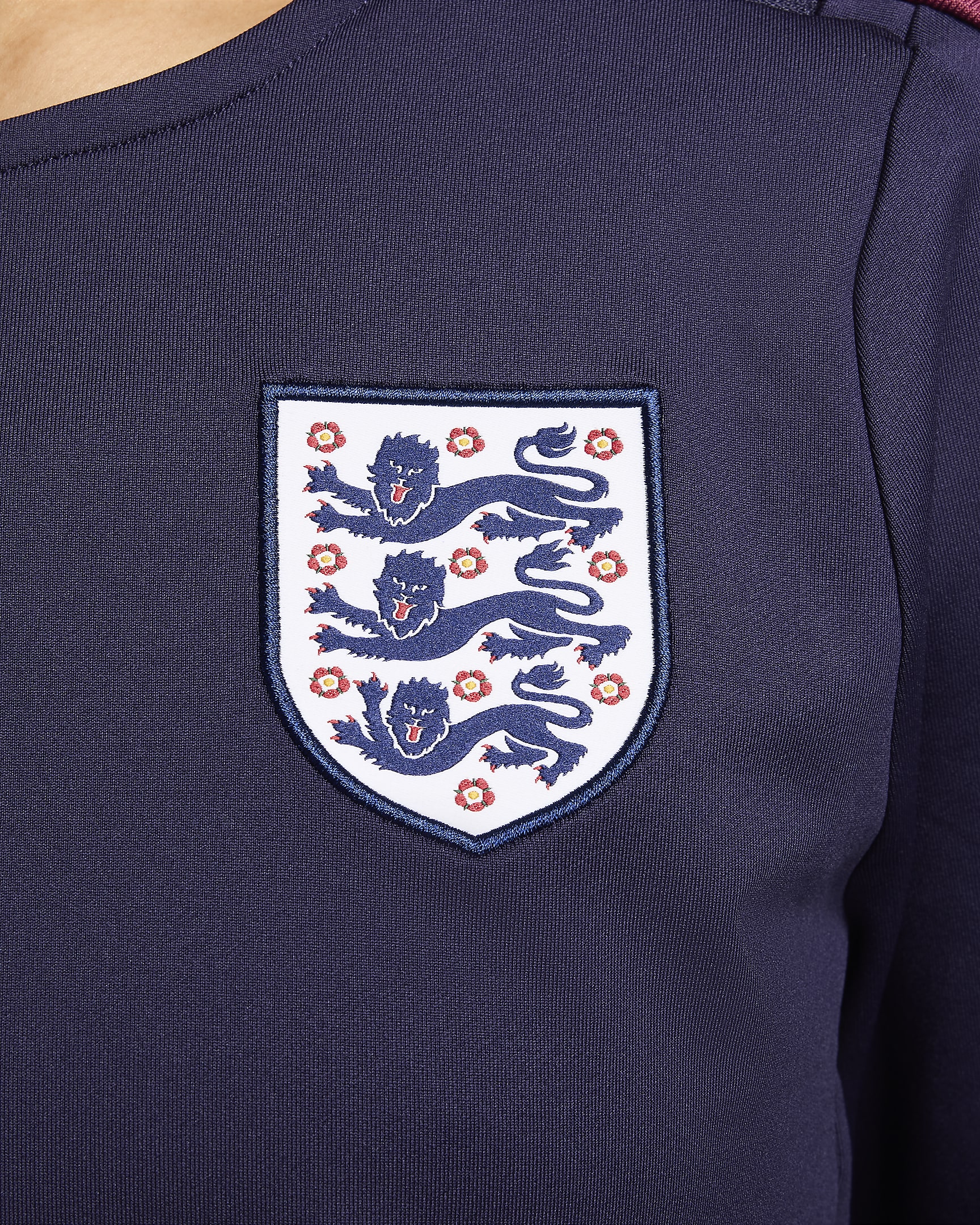 England Strike Women's Nike Dri-FIT Football Crew-Neck Top - Purple Ink/Purple Ink/Rosewood/White