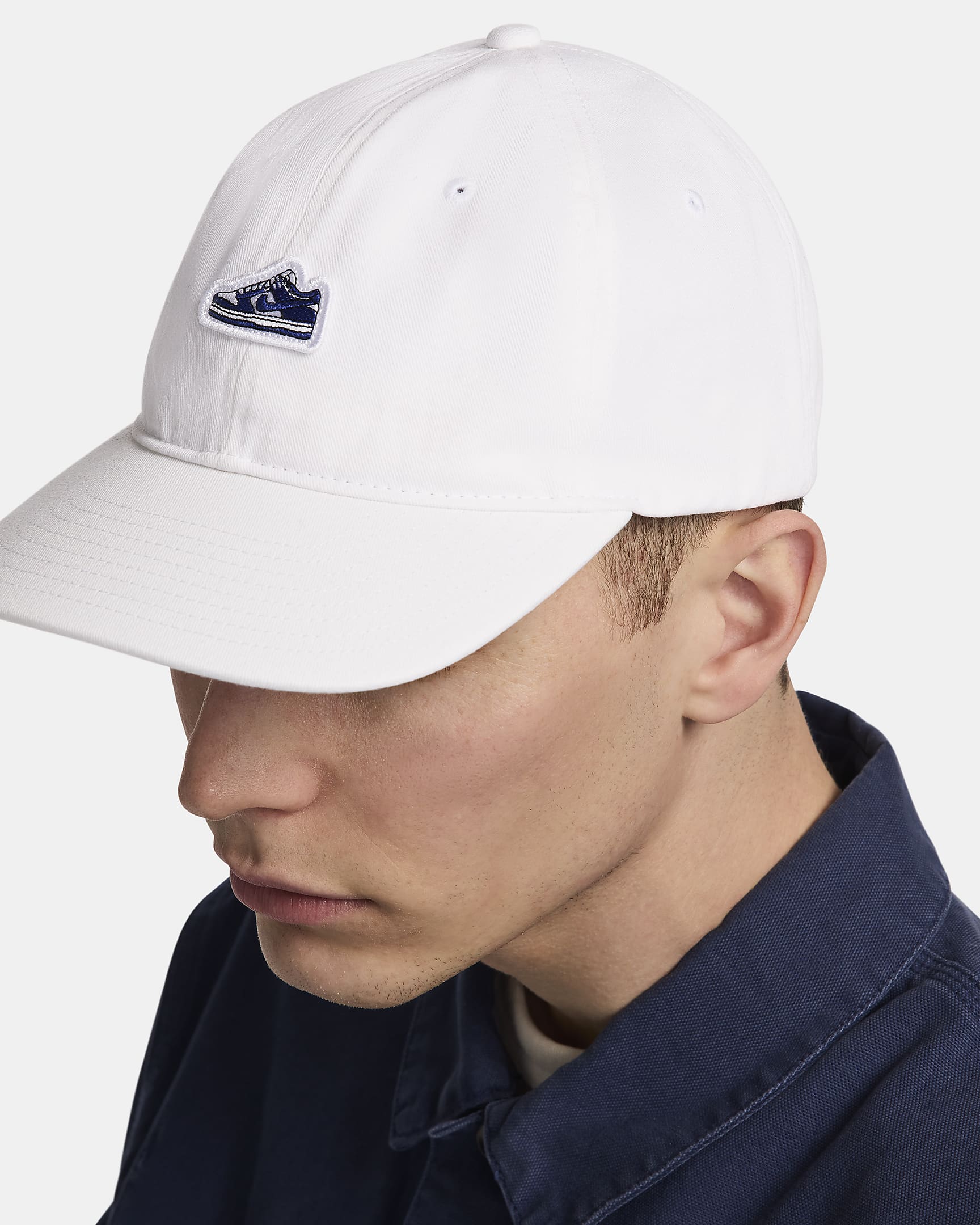 Nike Club Unstructured Dunk Patch Cap - White