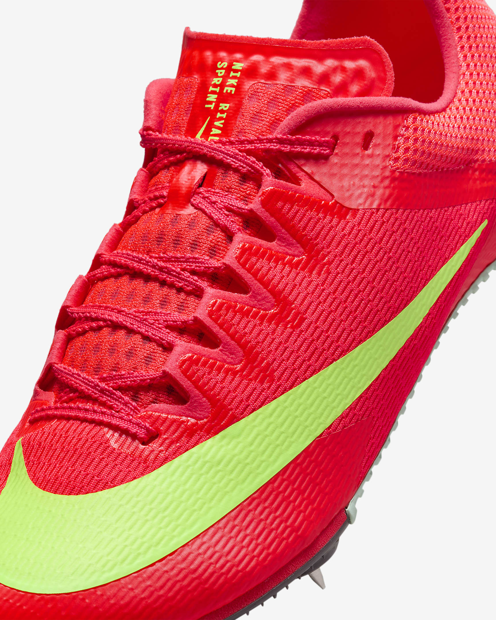 Nike Zoom Rival Track & Field Sprinting Spikes - Bright Crimson/Hyper Orange/Lime Blast/Washed Coral