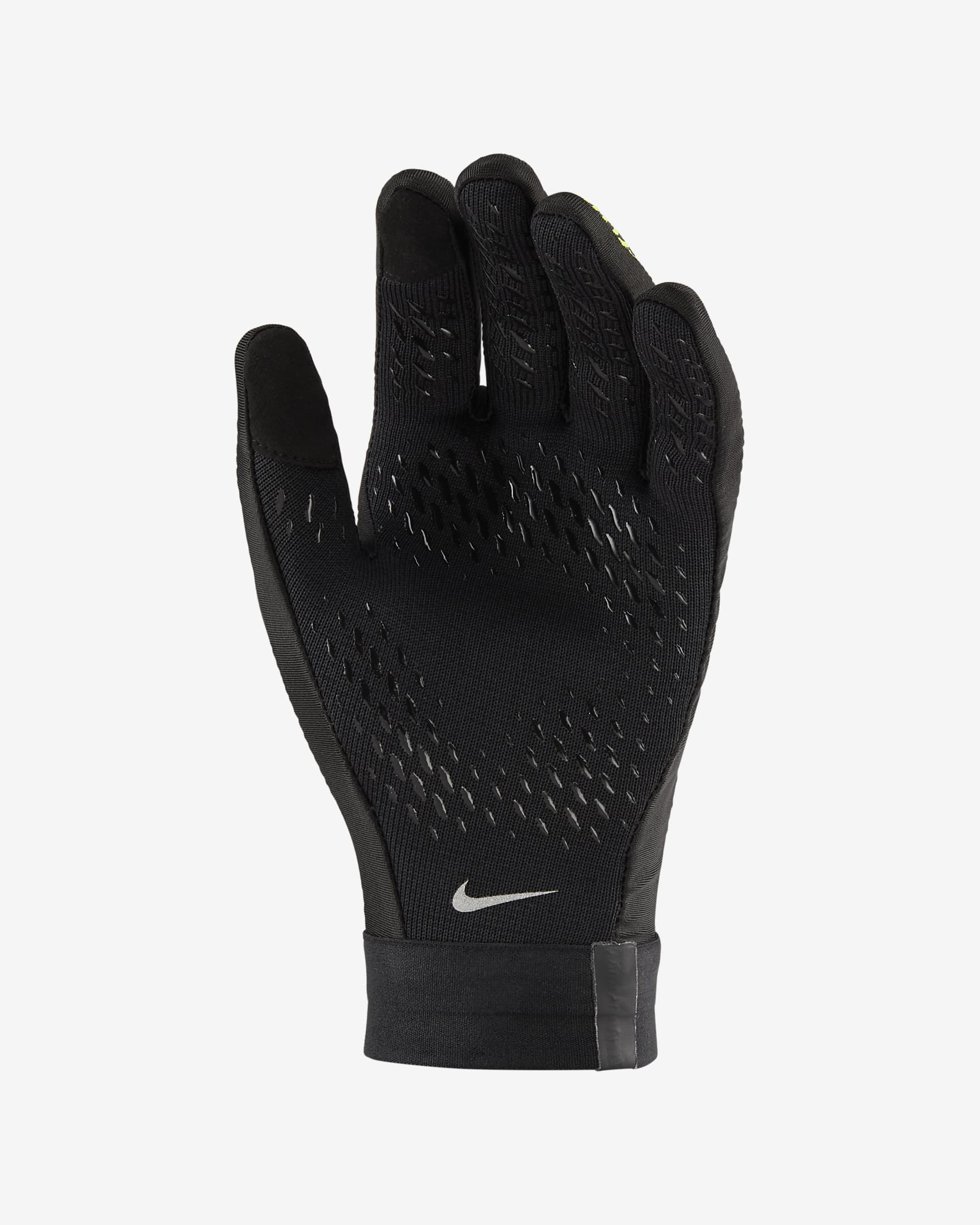 Nike Academy Therma-FIT Football Gloves - Black/Black/Volt