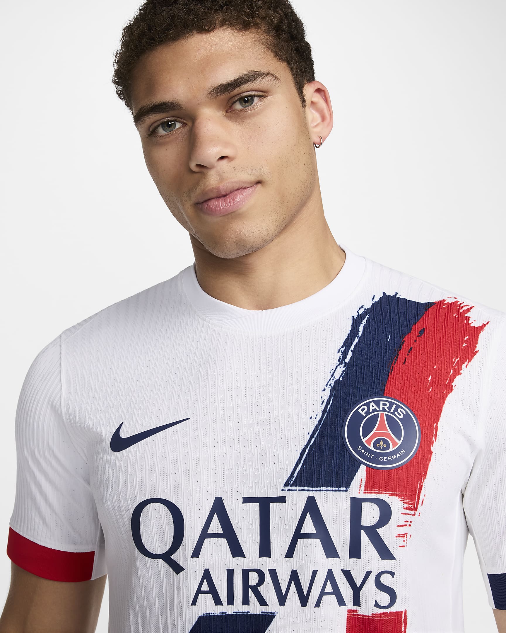 Paris Saint-Germain 2024/25 Match Away Nike Authentic Dri-FIT ADV Fußballtrikot (Herren) - Weiß/Midnight Navy/University Red/Midnight Navy