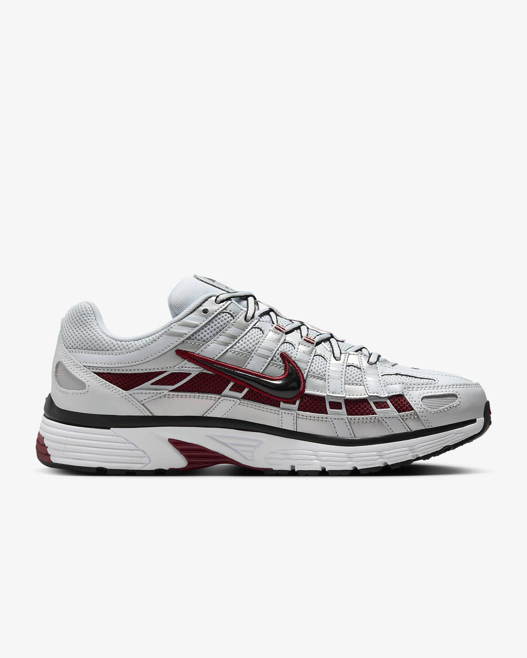 Nike P-6000 Shoes - Pure Platinum/Metallic Platinum/White/Dark Team Red