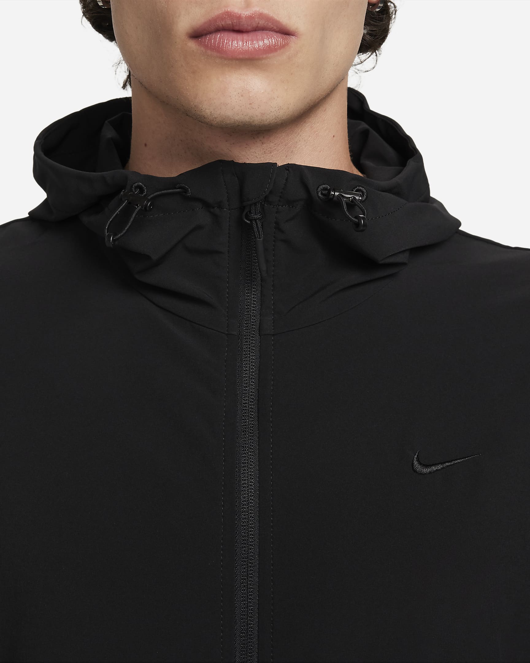 Chamarra versátil con gorro repelente al agua para hombre Nike Unlimited - Negro/Negro/Negro