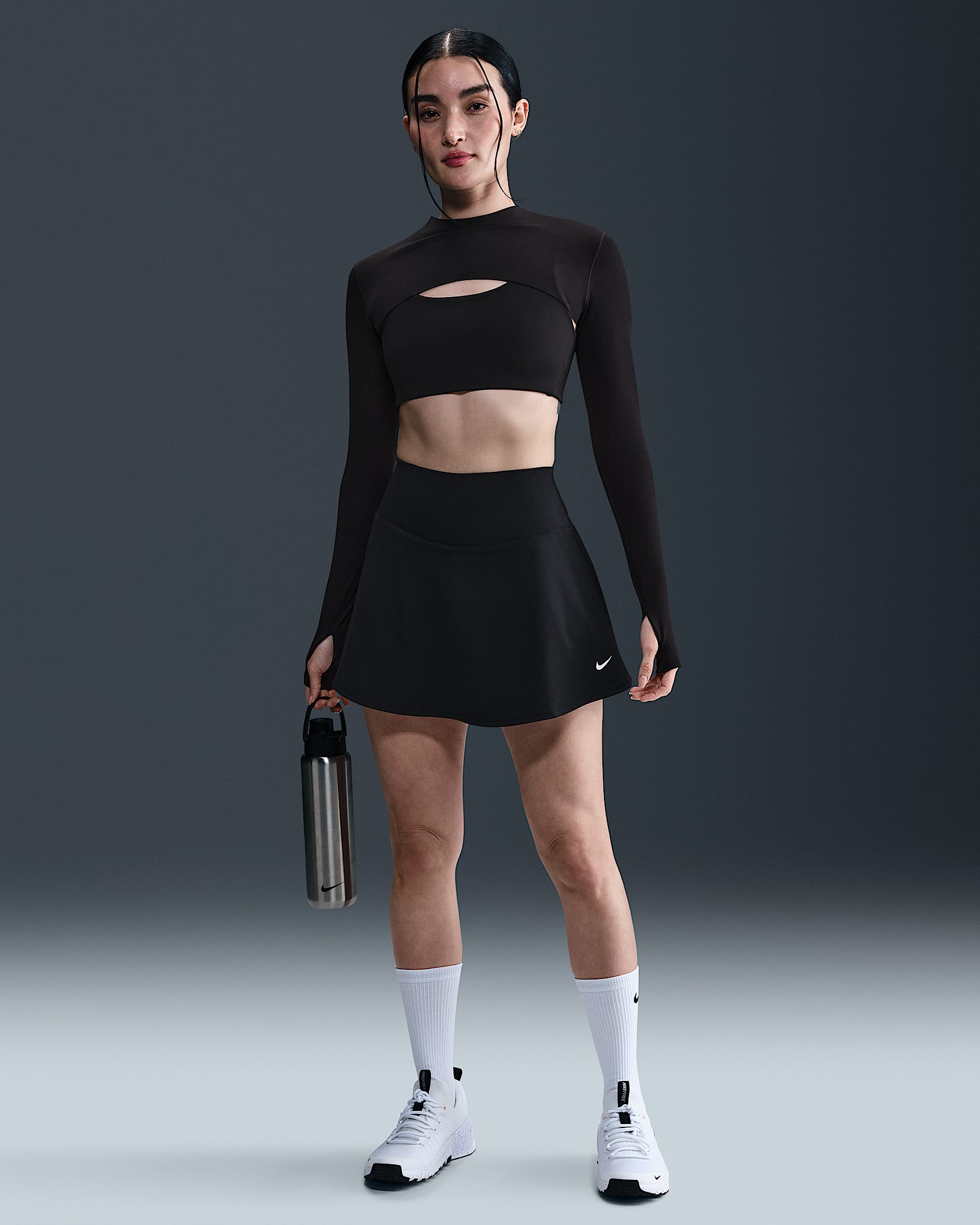 Nike One Women's Dri-FIT Skirt - Black/White