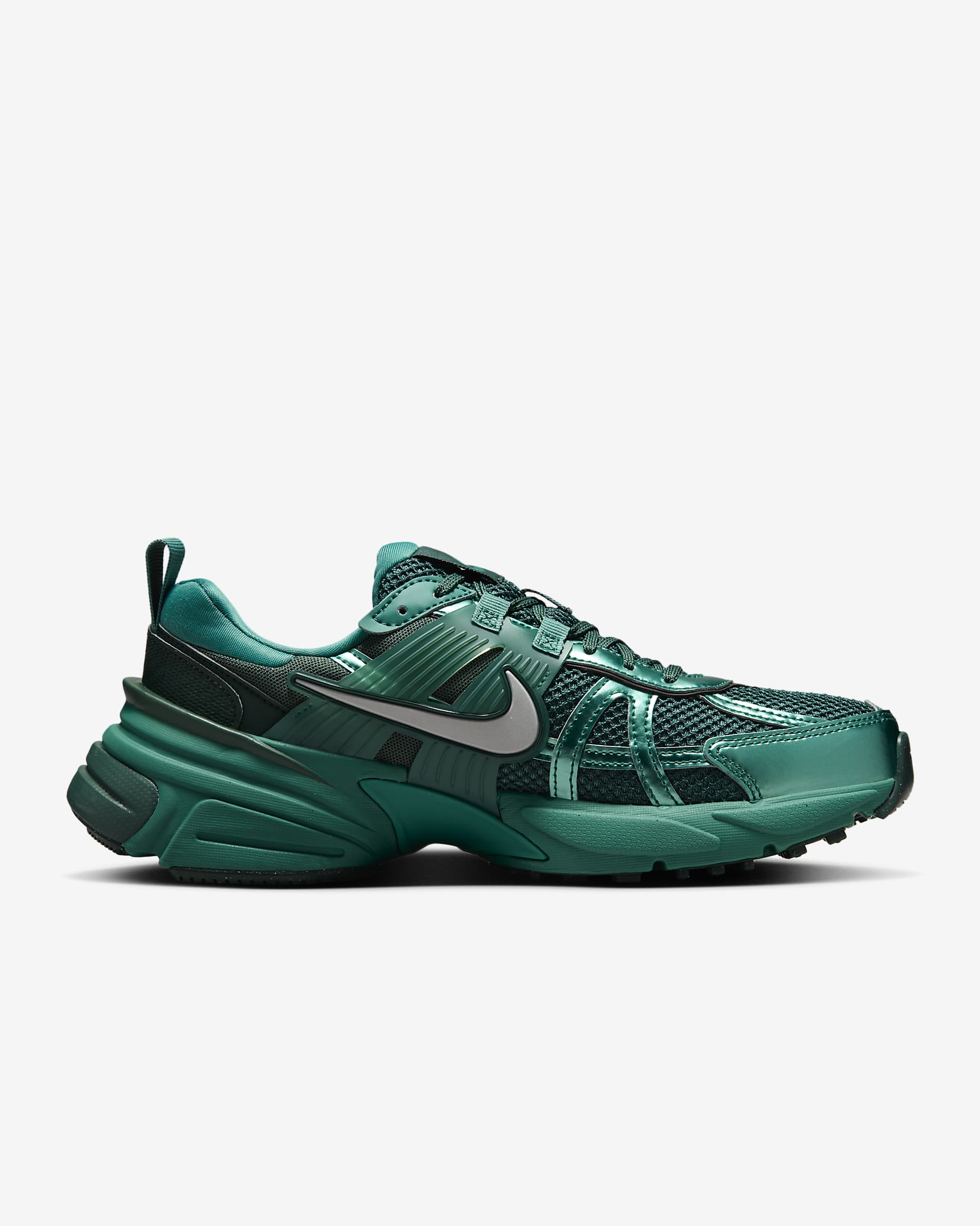 Nike V2K Run Shoes - Bicoastal/Vintage Green/Metallic Silver