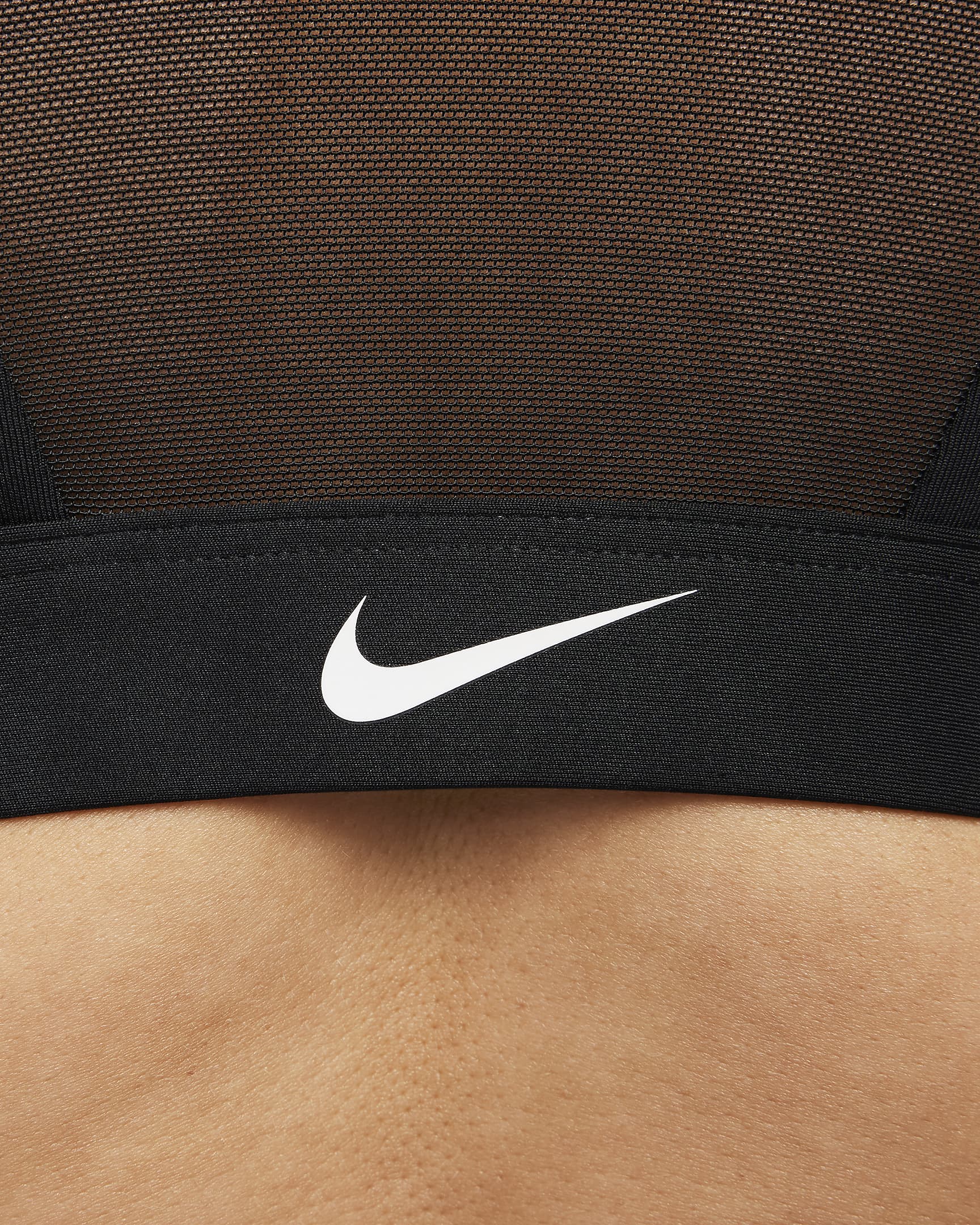 Brassière de sport rembourrée à maintien normal avec zip avant Nike ...