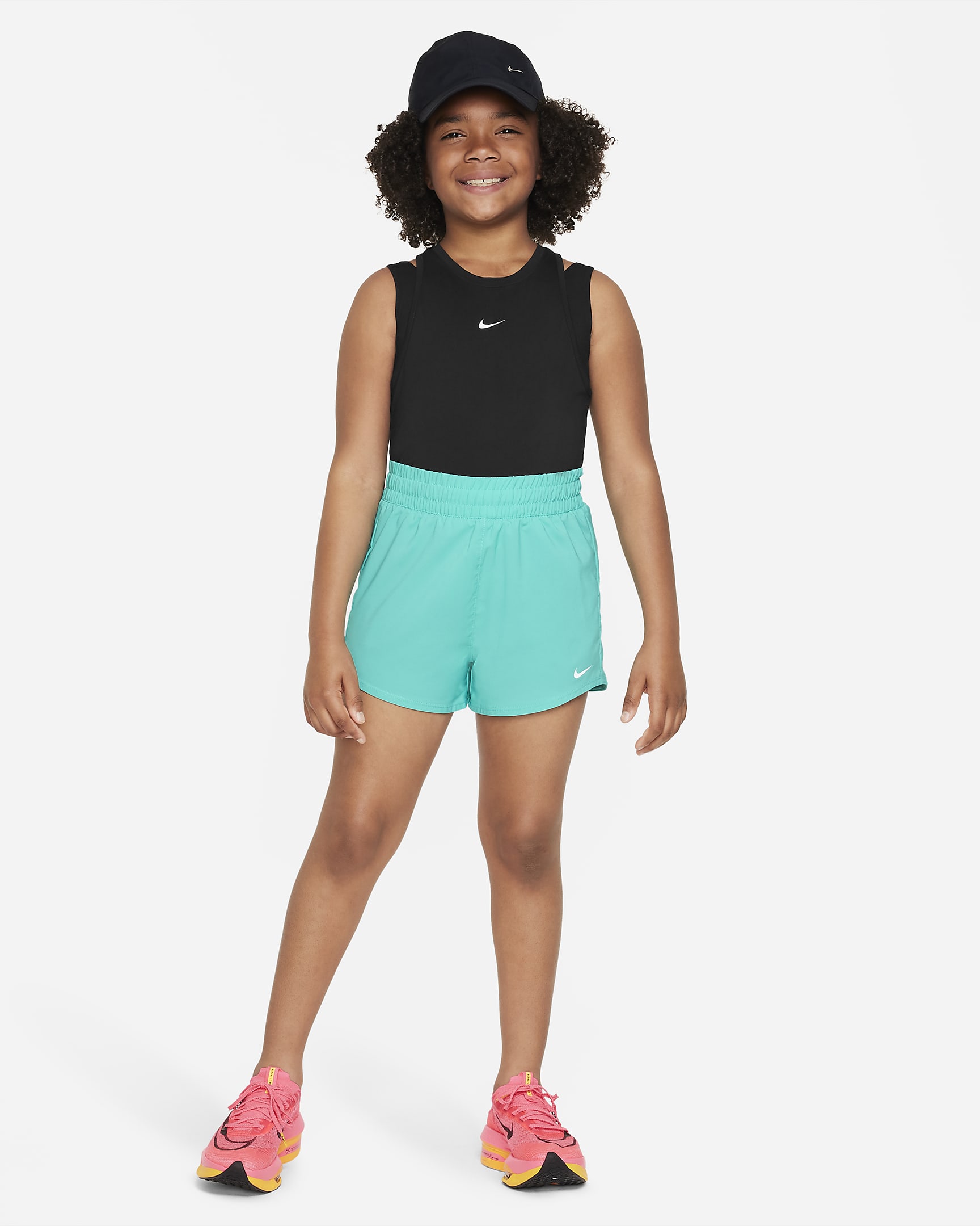 Nike One Older Kids' (Girls') Dri-FIT High-Waisted Woven Training ...