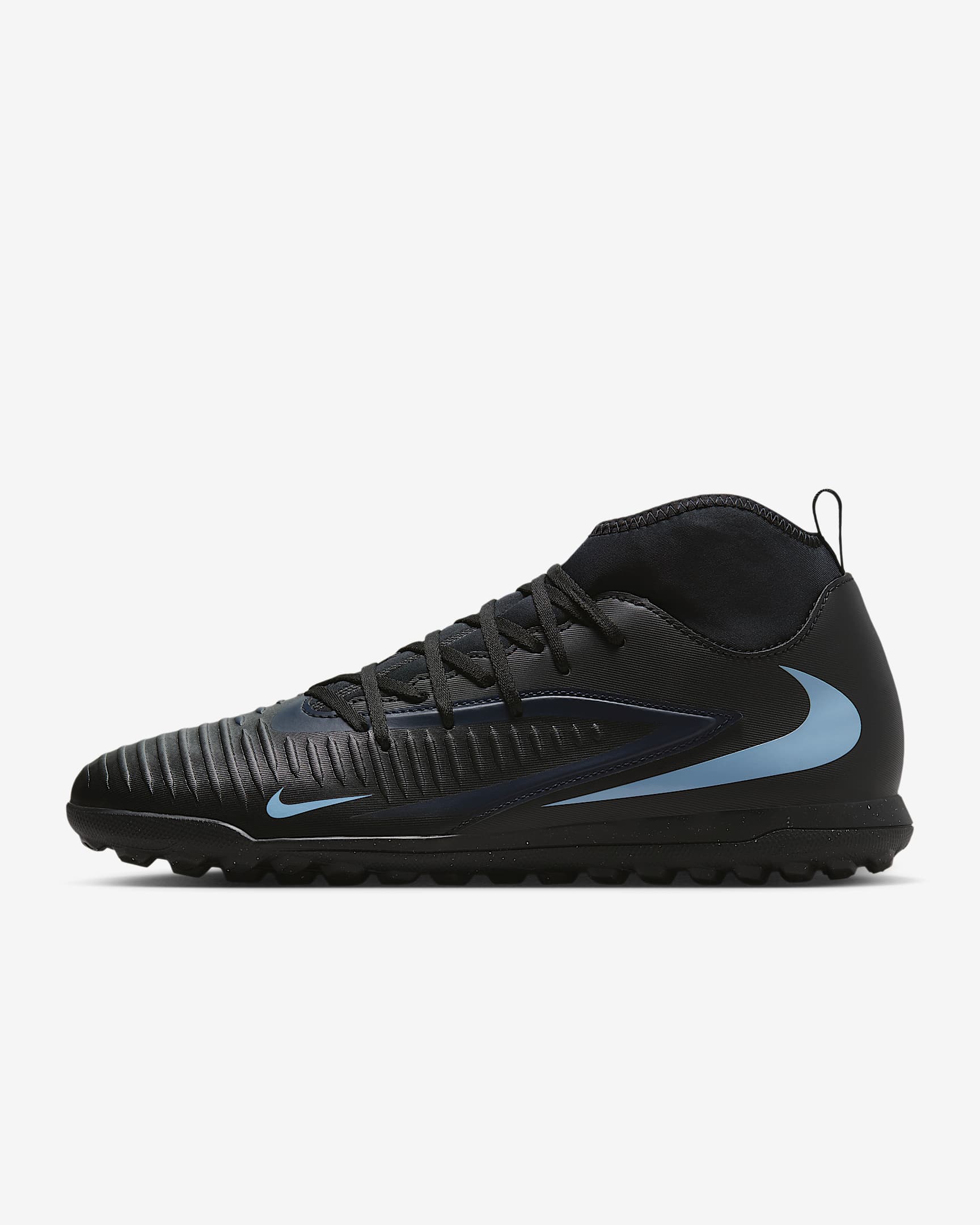 Nike Phantom 6 High Club Turf Football Boot - Black/Black