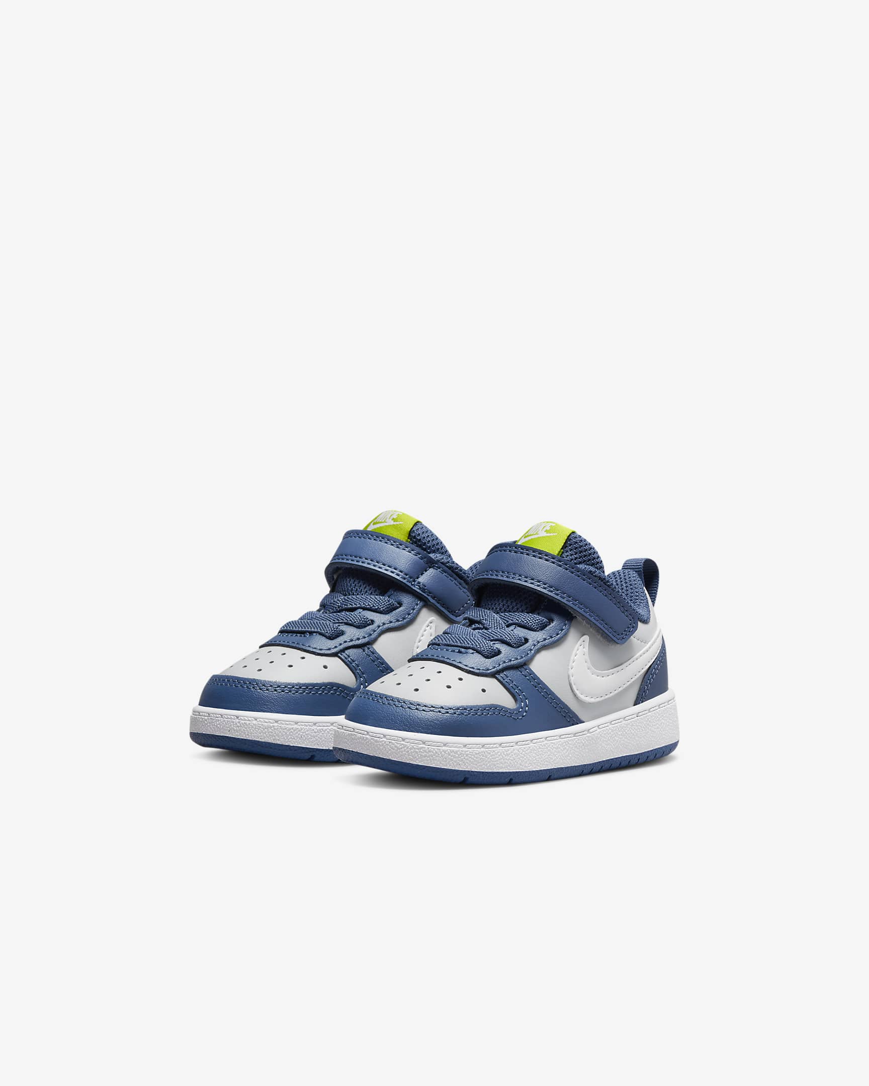 Nike Court Borough Low 2 Baby/Toddler Shoes - Grey Fog/Mystic Navy/Atomic Green/White