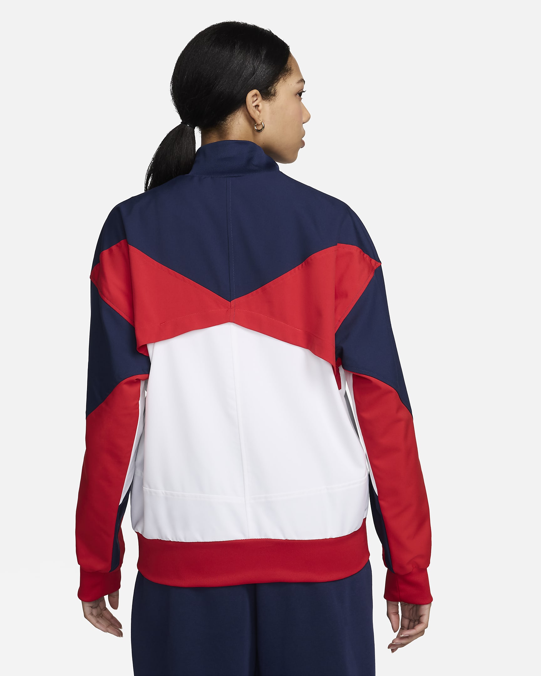 Veste de foot Nike Dri-FIT Paris Saint-Germain Strike pour femme - Blanc/Midnight Navy/University Red/University Red