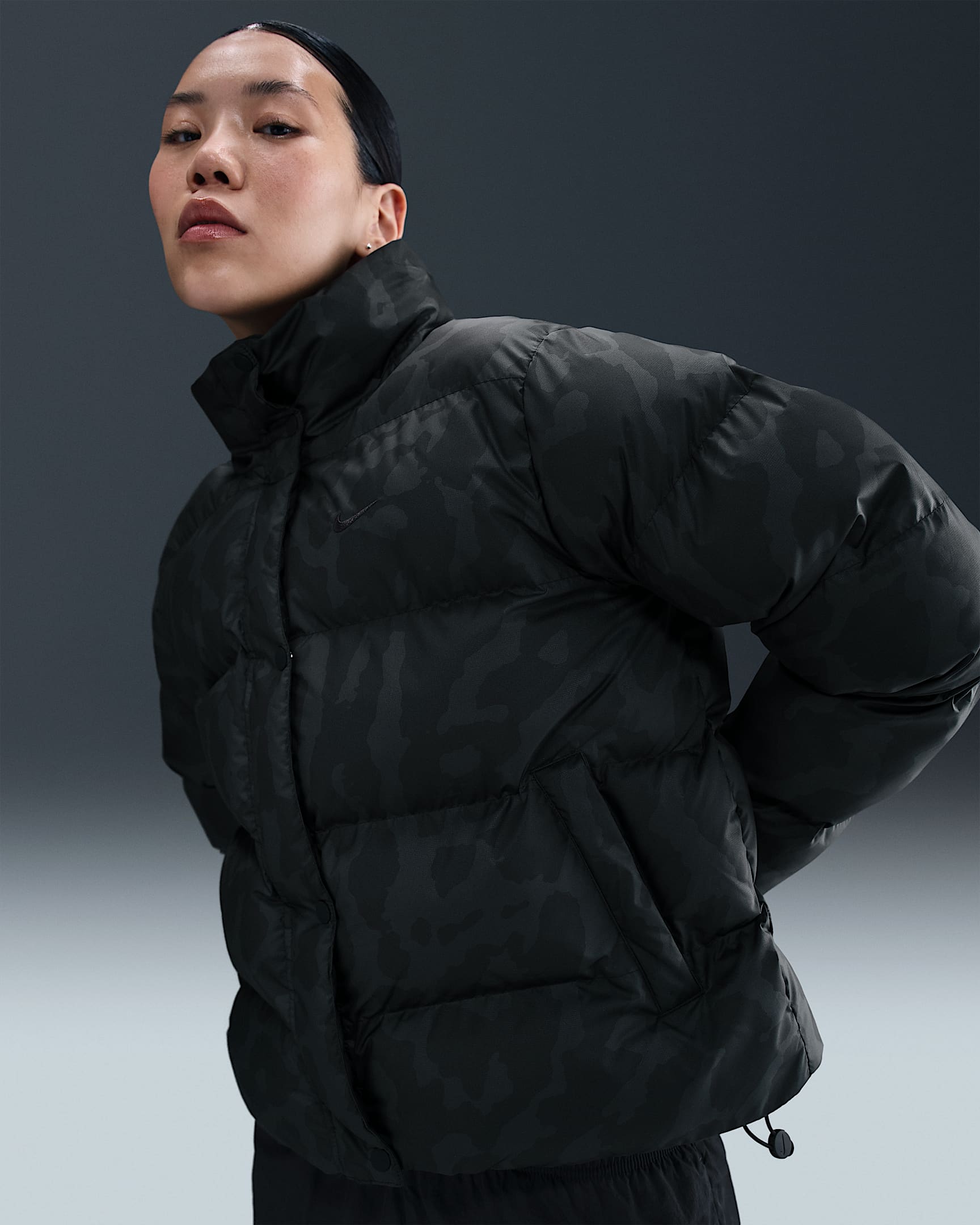 나이키 스포츠웨어 여성 써마 핏 패딩 - 블랙/블랙