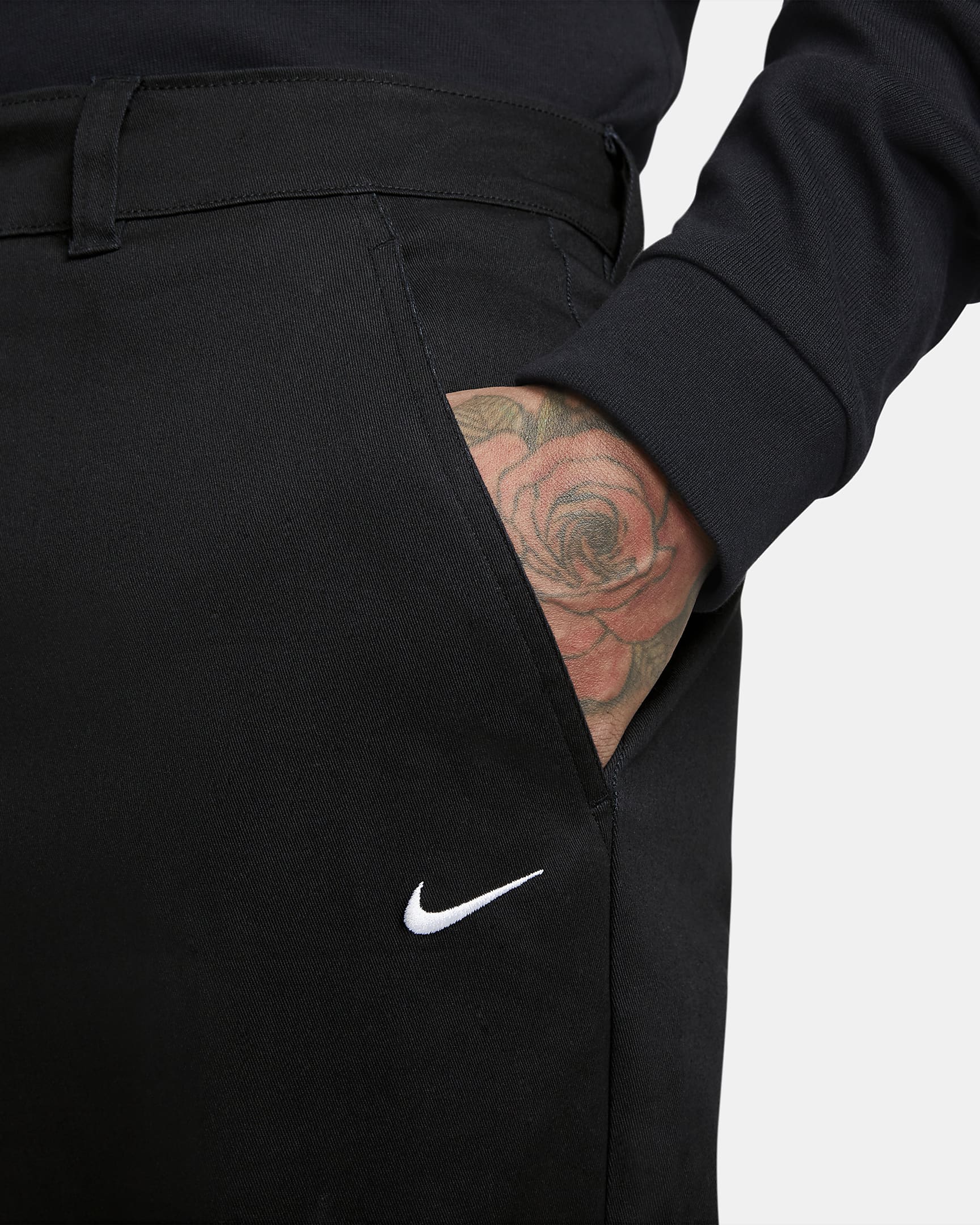 Nike Life El Chino-Hose für Herren - Schwarz/Weiß