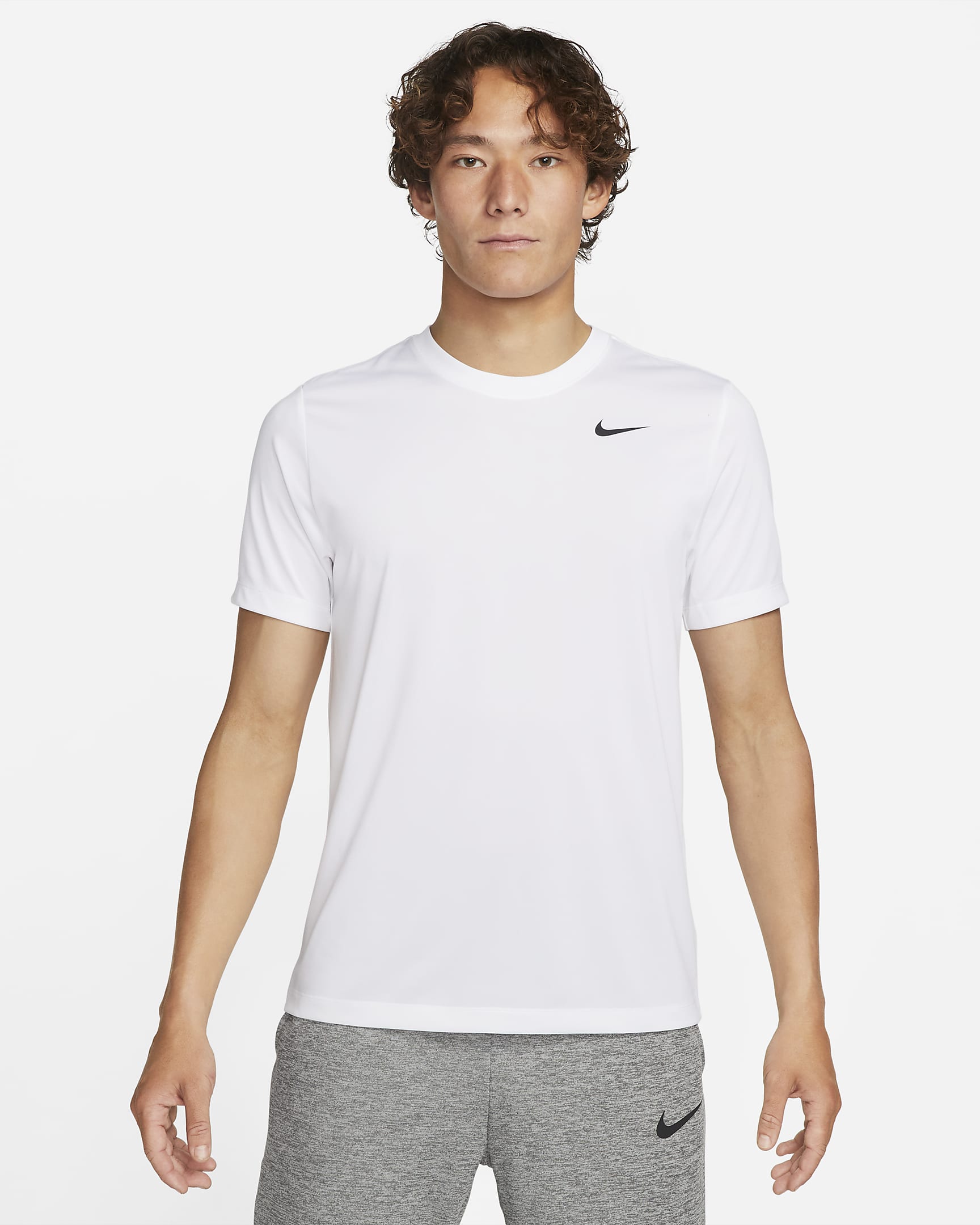 Nike Dri-FIT Men's Fitness T-Shirt - White/Black