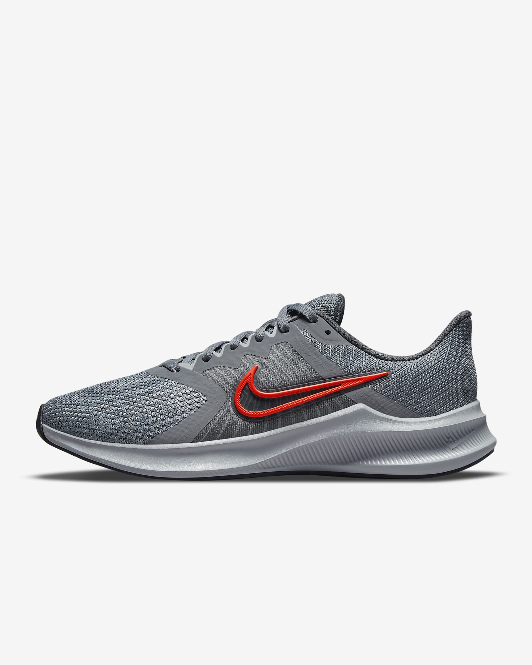 Nike Downshifter 11 Men's Road Running Shoes - Cool Grey/Light Smoke Grey/Dark Grey/Hyper Crimson