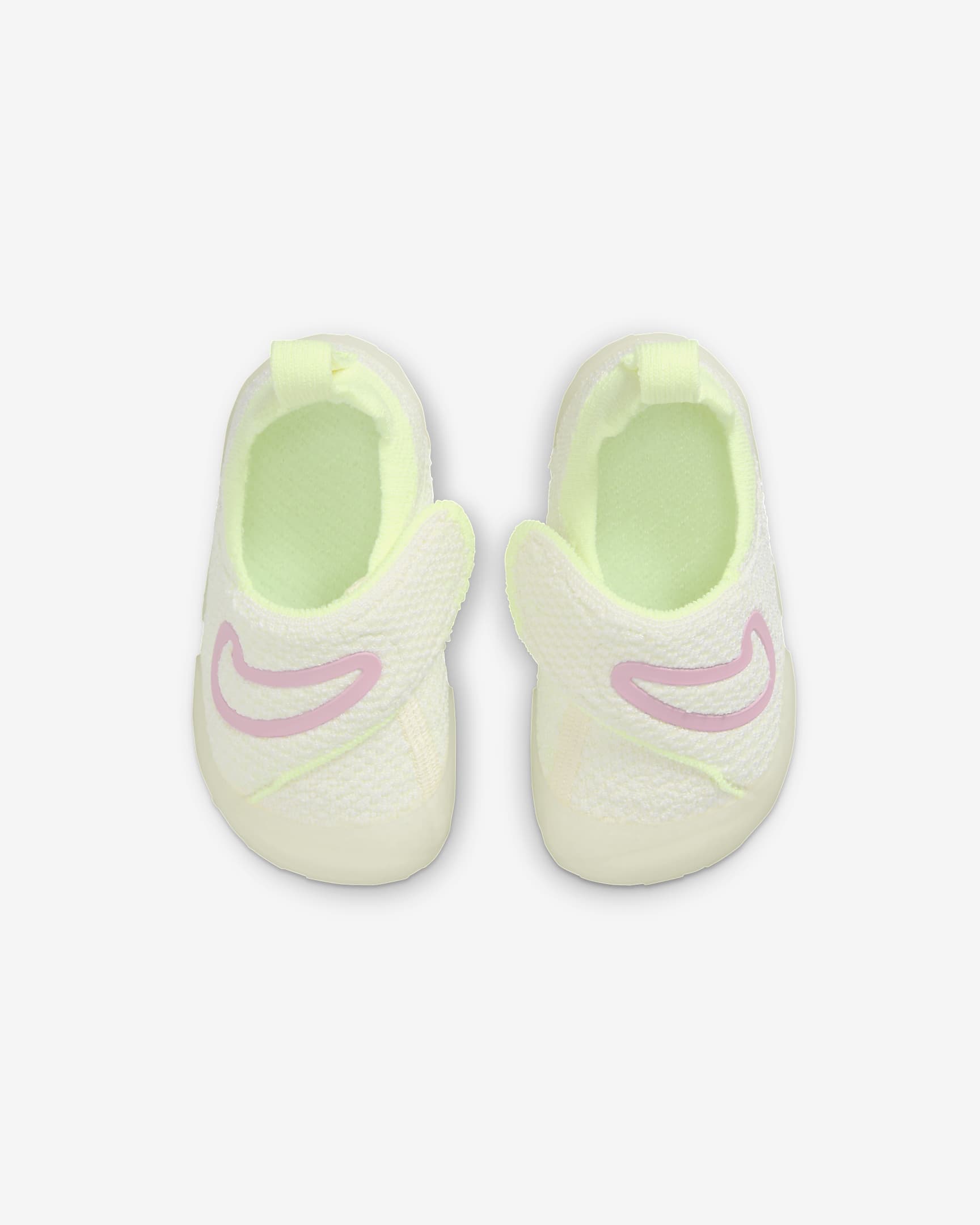 Nike Swoosh 1 嬰幼兒鞋款 - Coconut Milk/白色/Barely Volt/Pink Rise