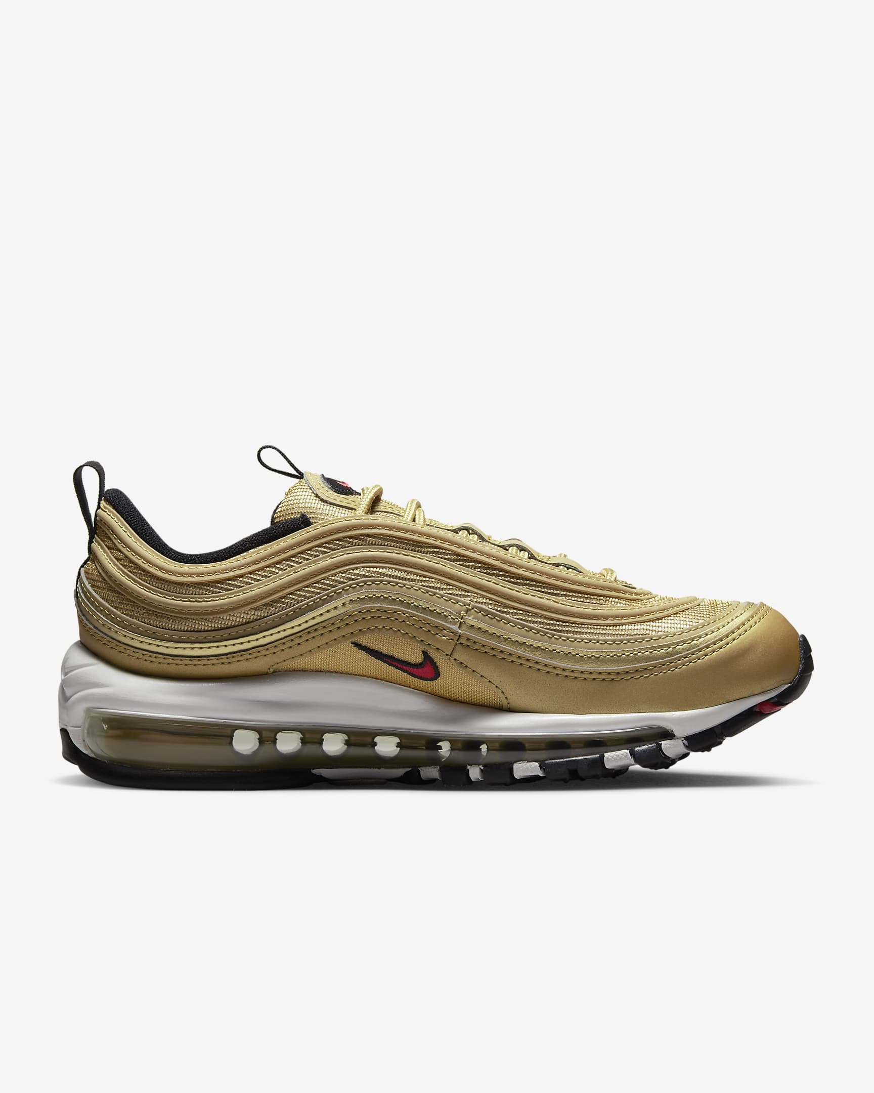 Nike Air Max 97 Women's Shoes - Metallic Gold/Black/White/Varsity Red