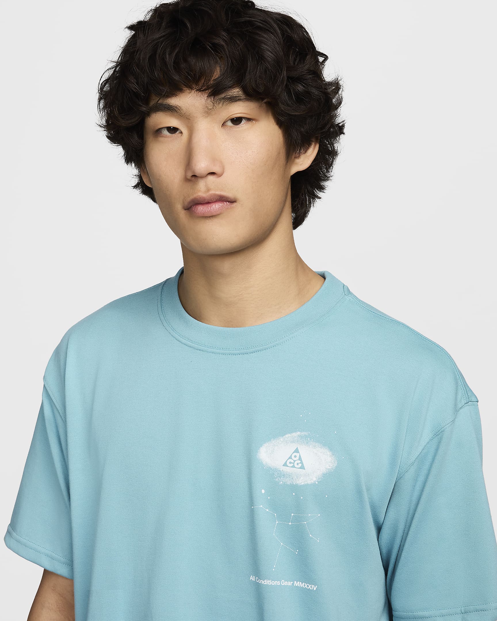 เสื้อยืด Dri-FIT ผู้ชาย Nike ACG - Denim Turquoise