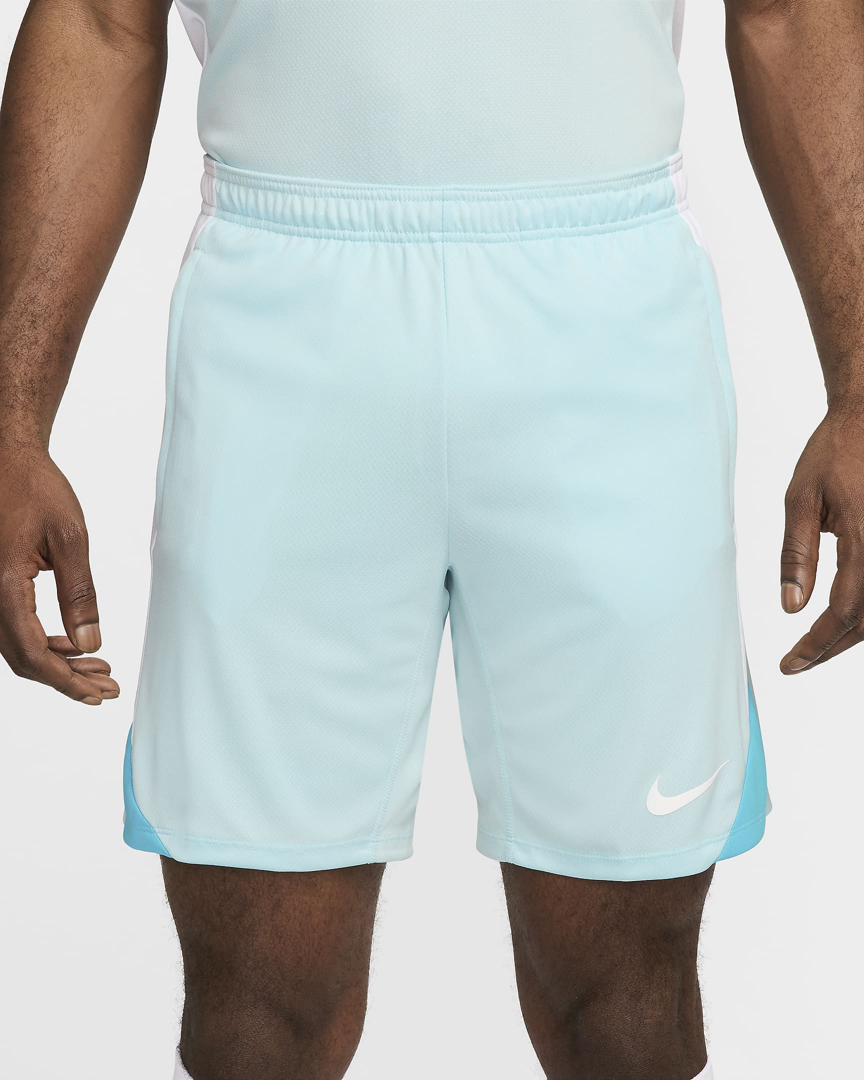 Shorts de fútbol Dri-FIT para hombre Nike Strike - Azul glacial/Blanco/Azul báltico/Blanco