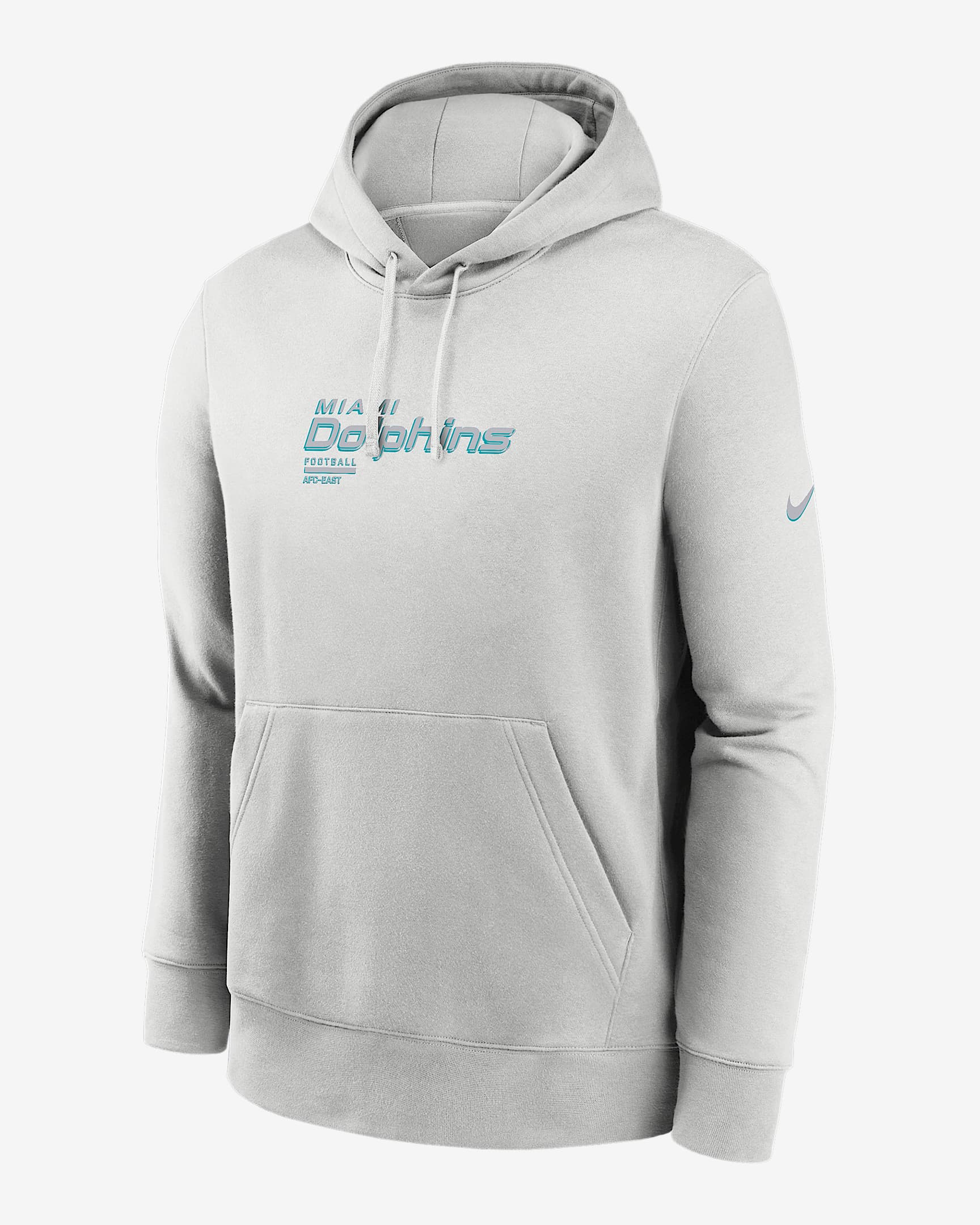 Miami Dolphins Slot Receiver Club Men's Nike NFL Pullover Hoodie - Grey