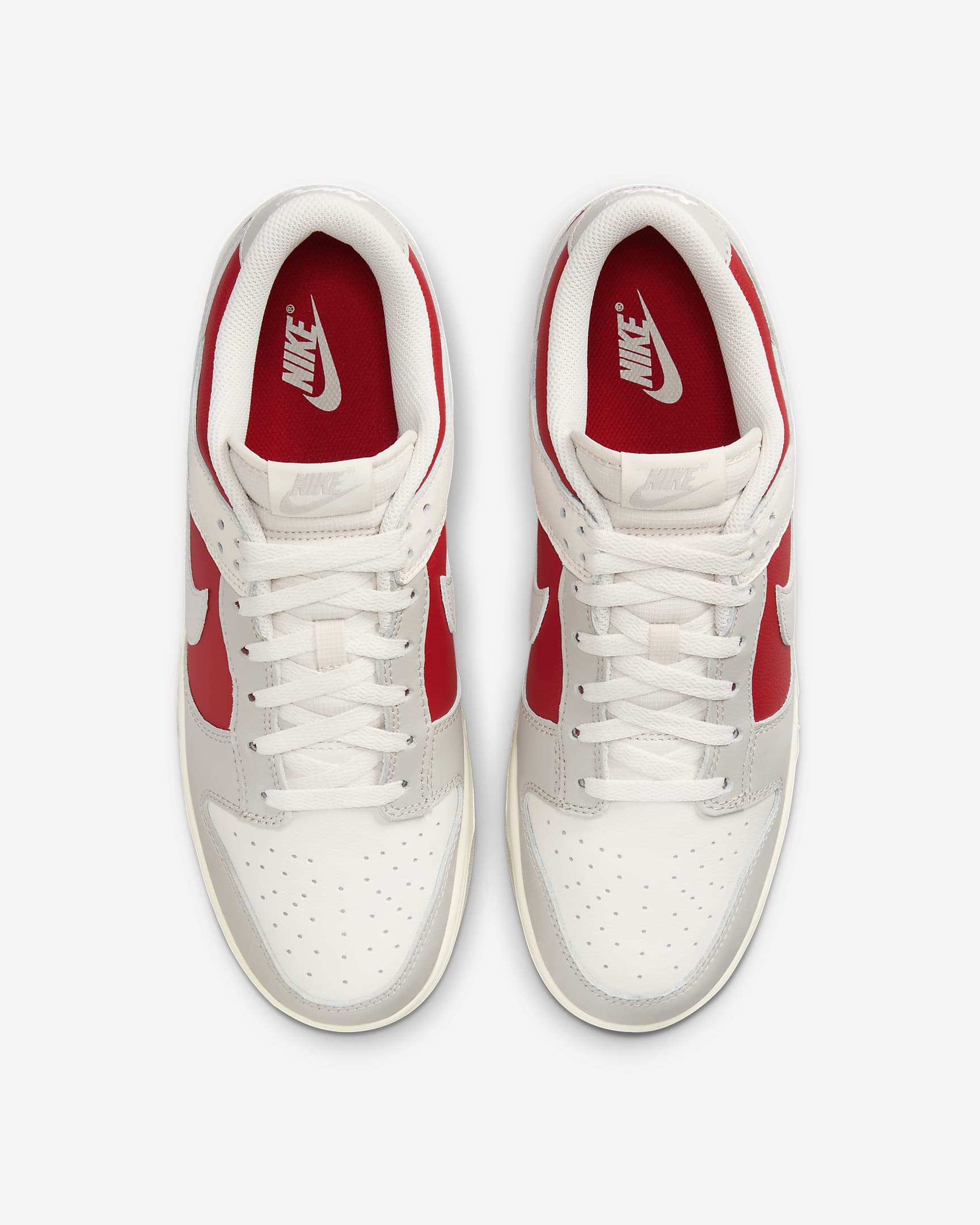 Nike Dunk Low Retro Shoes - Phantom/Gym Red/Pale Ivory/Light Iron Ore