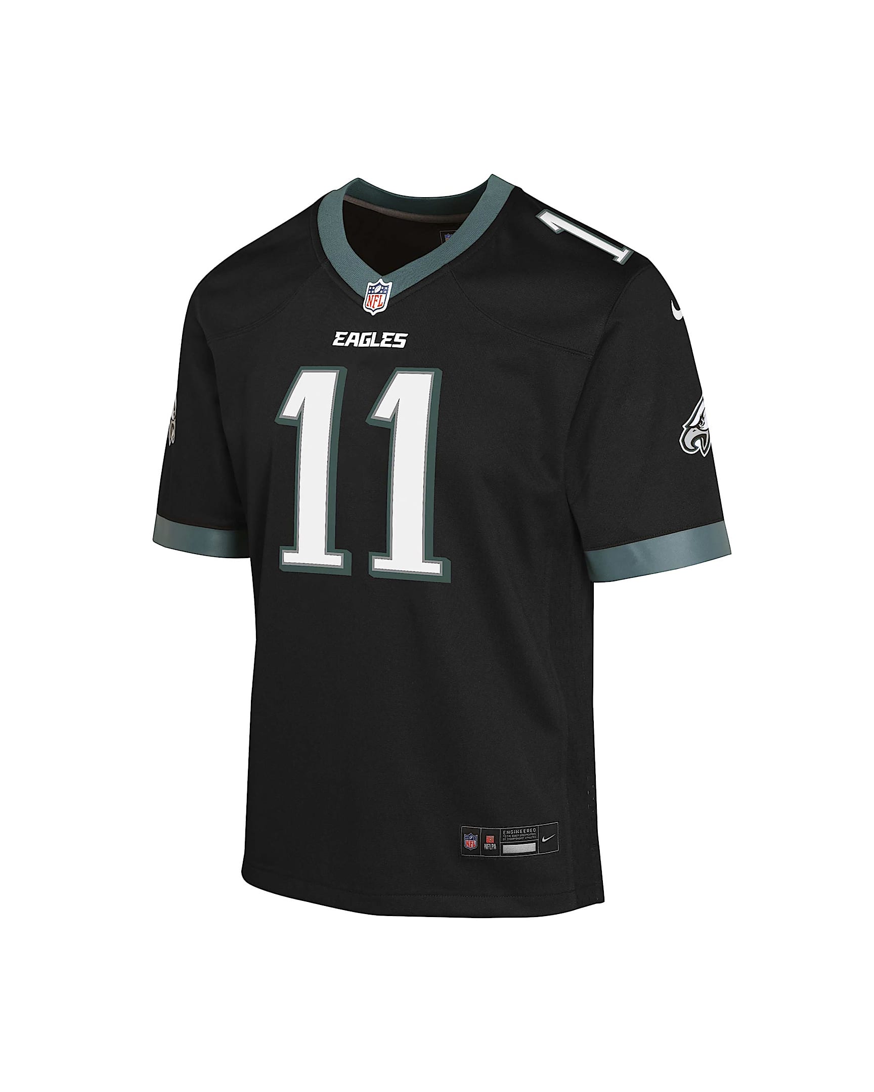 A.J. Brown Philadelphia Eagles Big Kids' Nike Dri-FIT NFL Football Jersey - Black