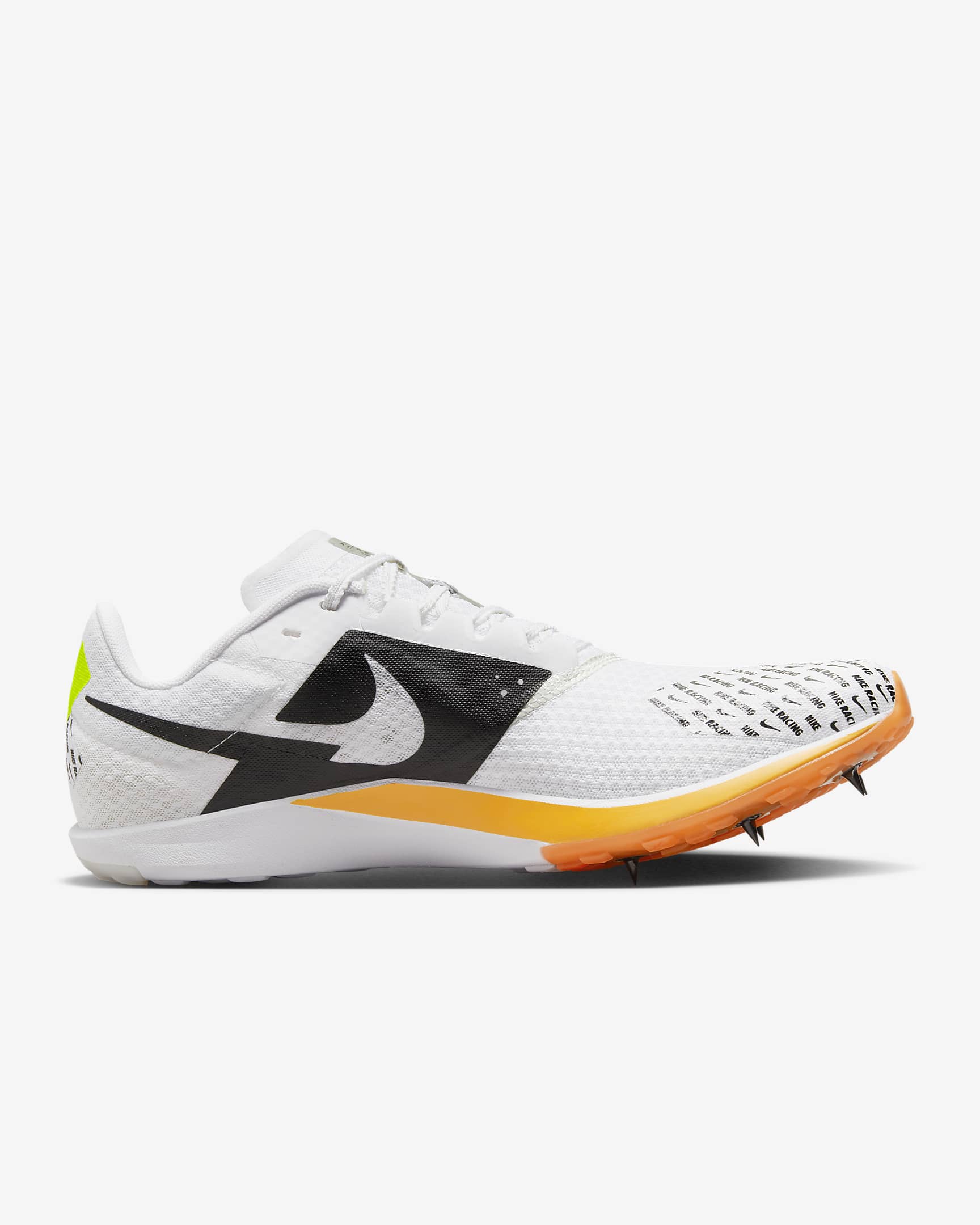 Tenis con clavos para campo traviesa Nike Rival XC 6 - Blanco/Naranja total/Naranja láser/Negro