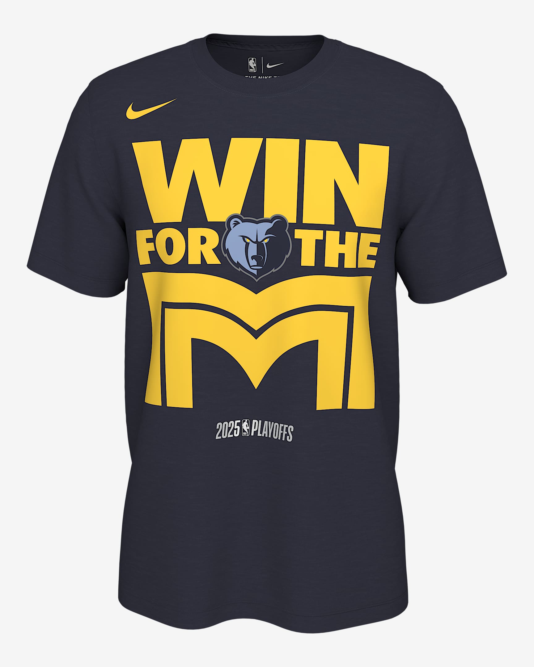 Playera Nike de la NBA para hombre Memphis Grizzlies Playoff Mantra 2025 - Azul marino universitario