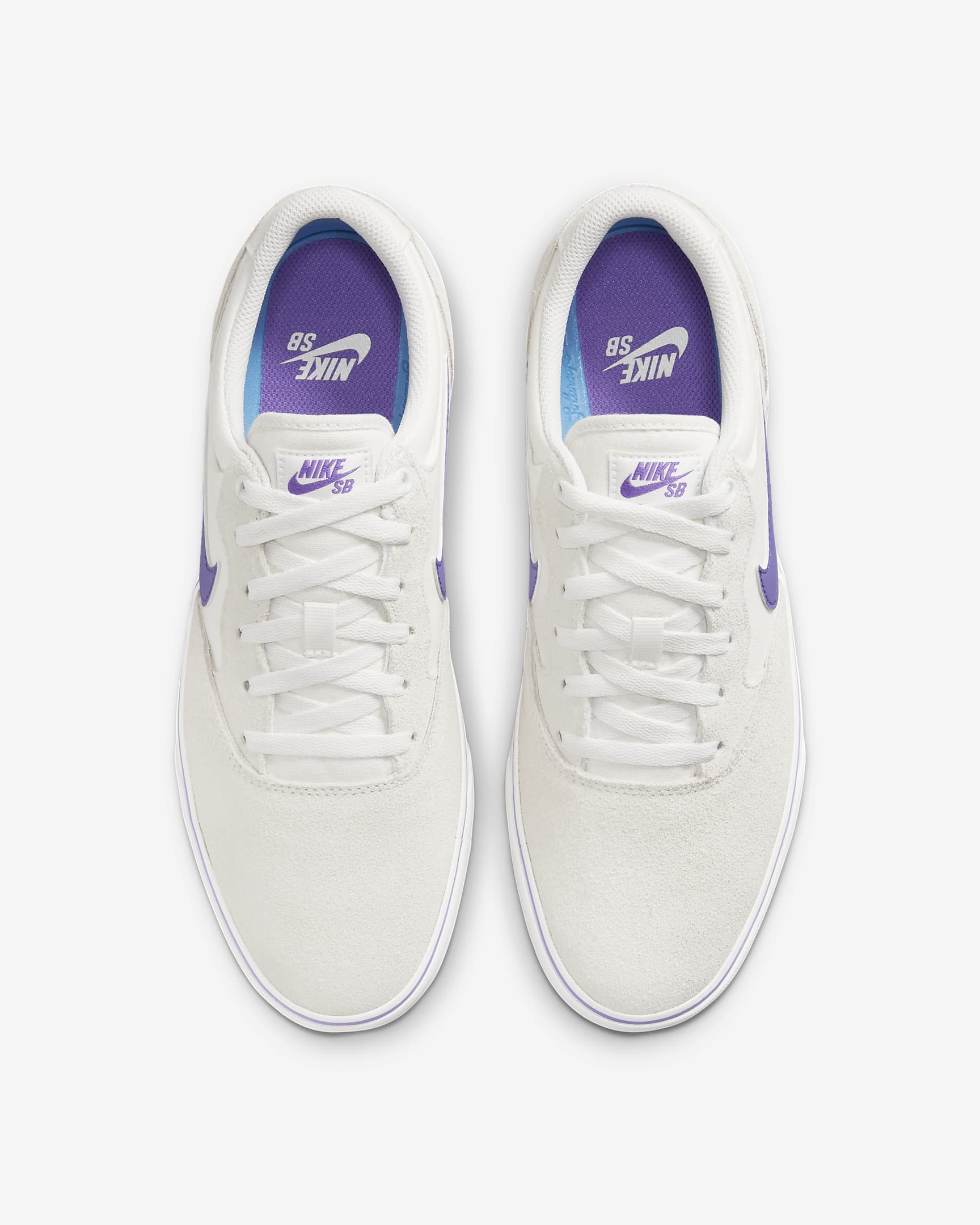 Nike SB Chron 2 Skate Shoe - Summit White/Summit White/Sand Drift/Action Grape