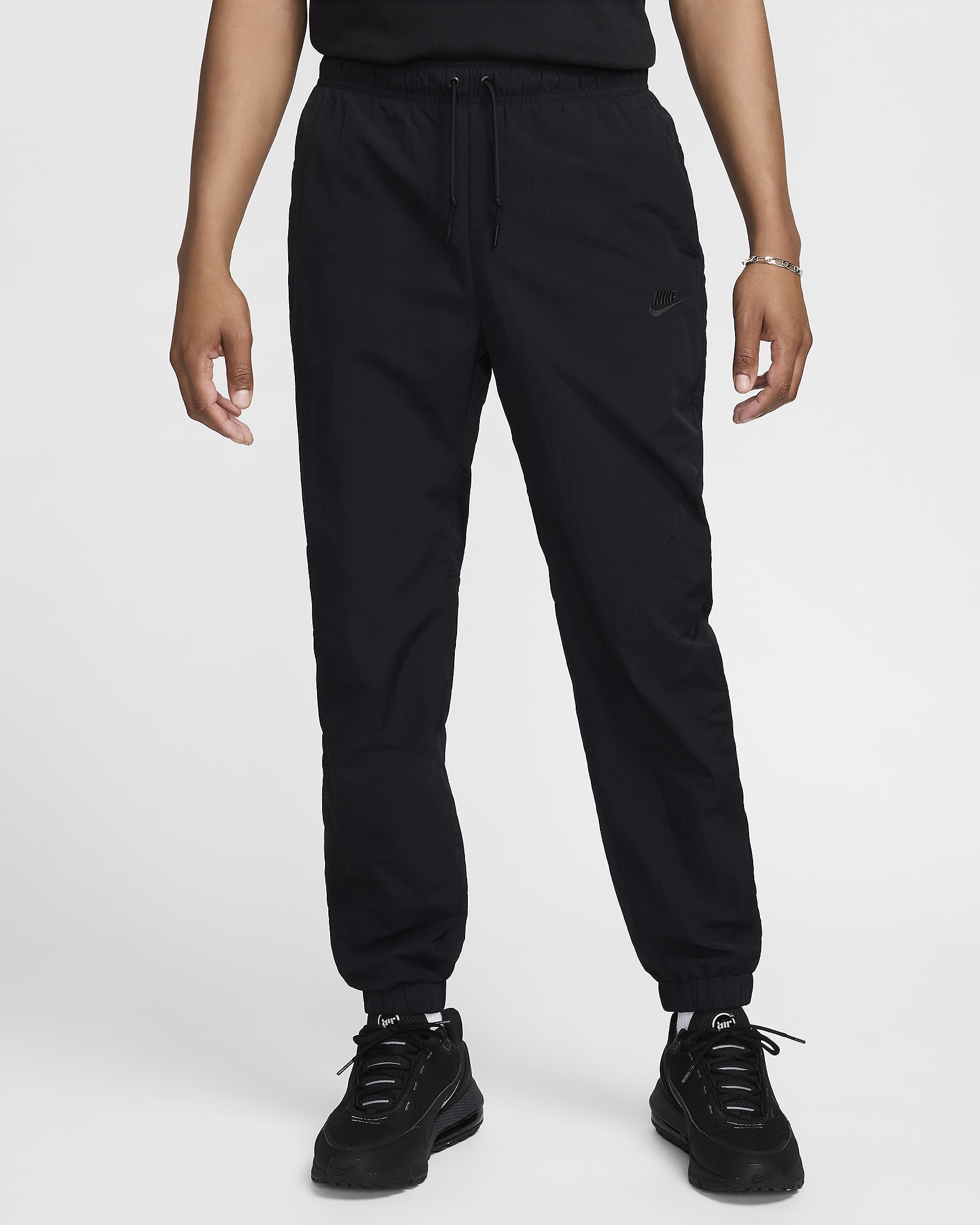 Pants de tejido Woven de pierna recta para hombre Nike Tech - Negro/Negro